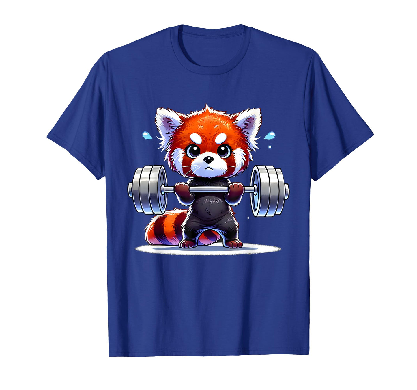 Kawaii Red Panda Weightlifting Funny Fitness Gym T-Shirt