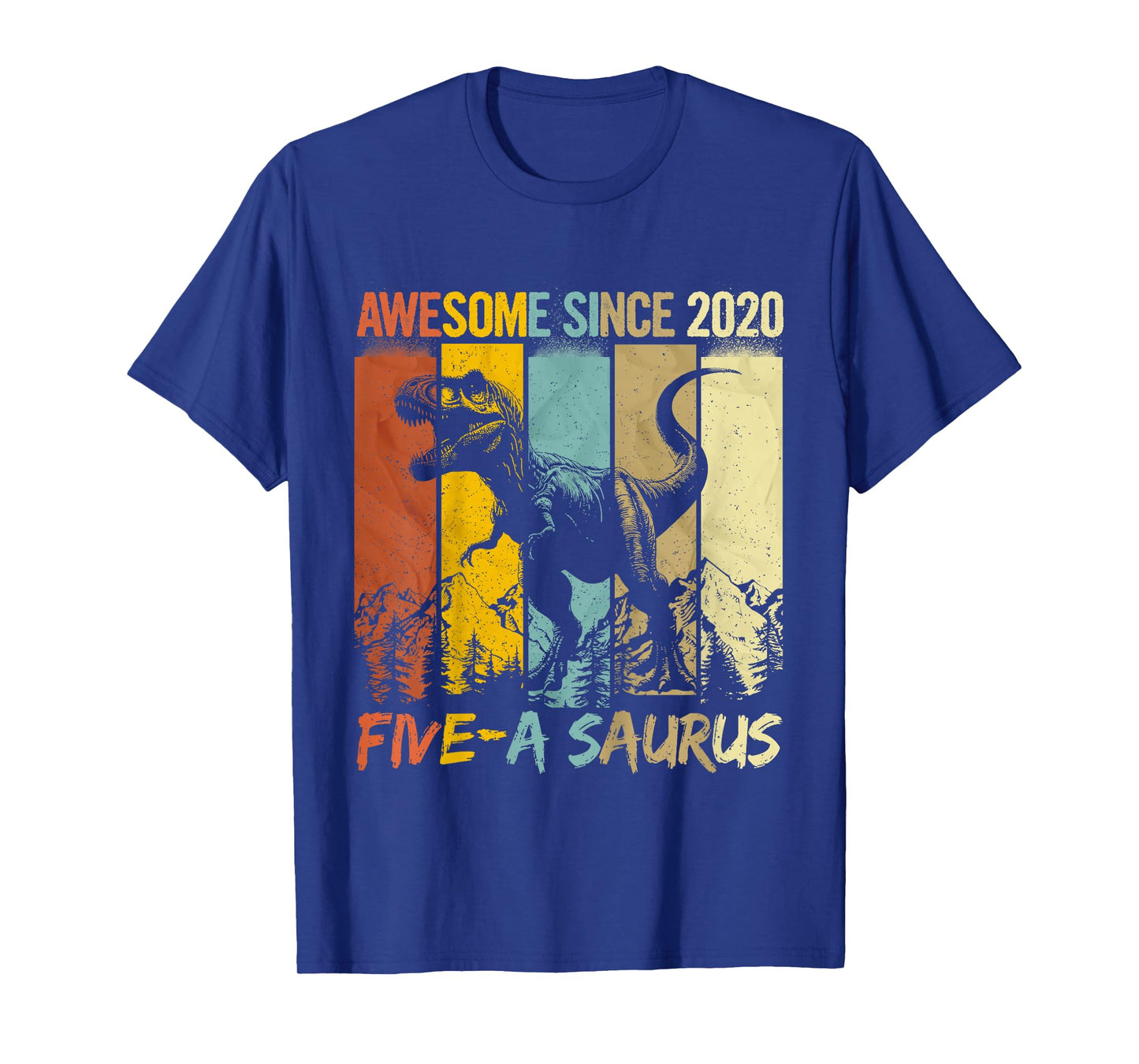 5 Year Old Dinosaur 5th Birthday T Rex Dino Five Saurus T-Shirt