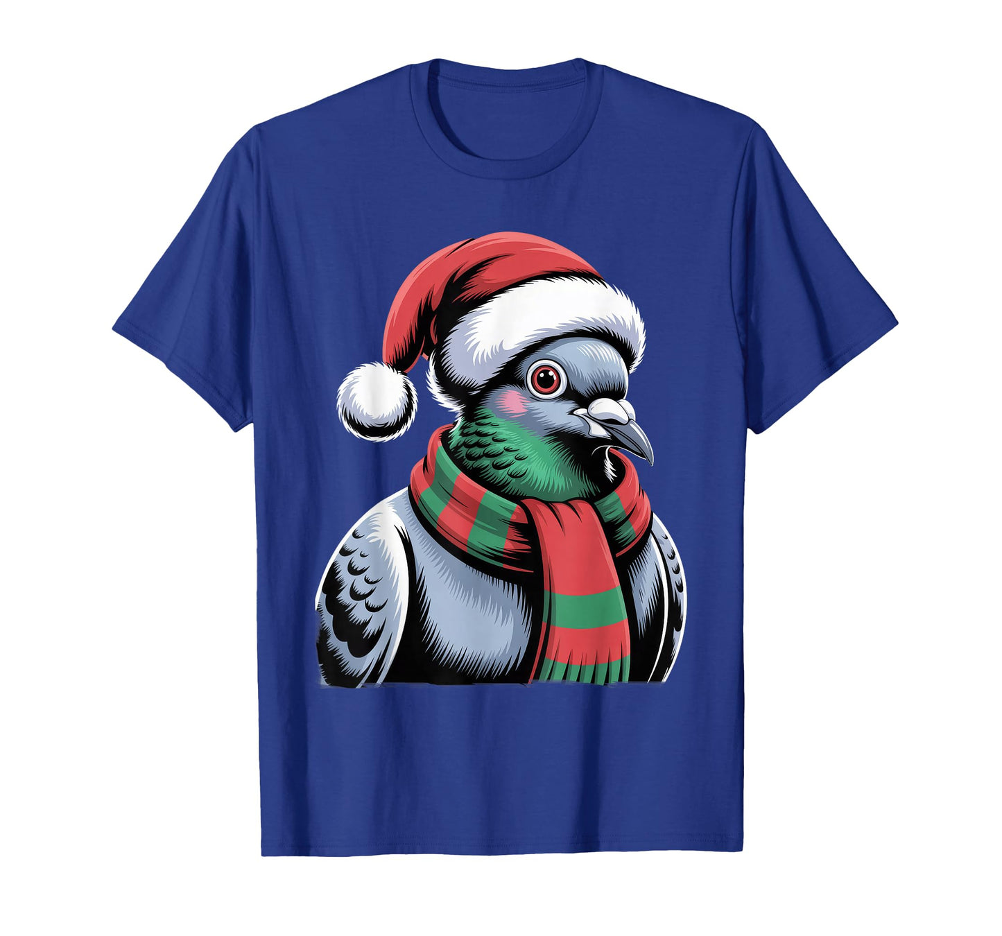 Funny Dove Xmas Santa Hat Scarf Christmas Family Pajamas PJ T-Shirt
