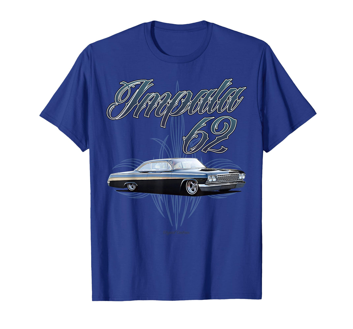 1962 Impala w text Low Rider Kustom Lead Sled Hot Rod Muscle T-Shirt