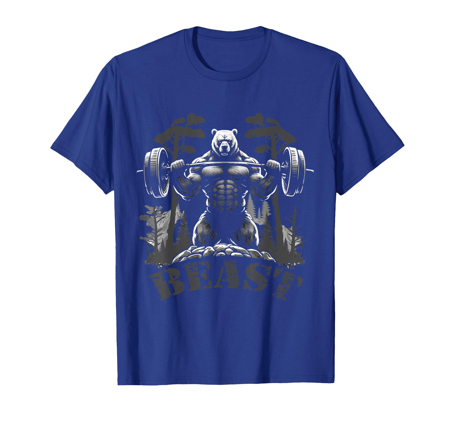 Gym Bodybuilding / Fitness Workout Beast Bear with Dumbbell T-Shirt