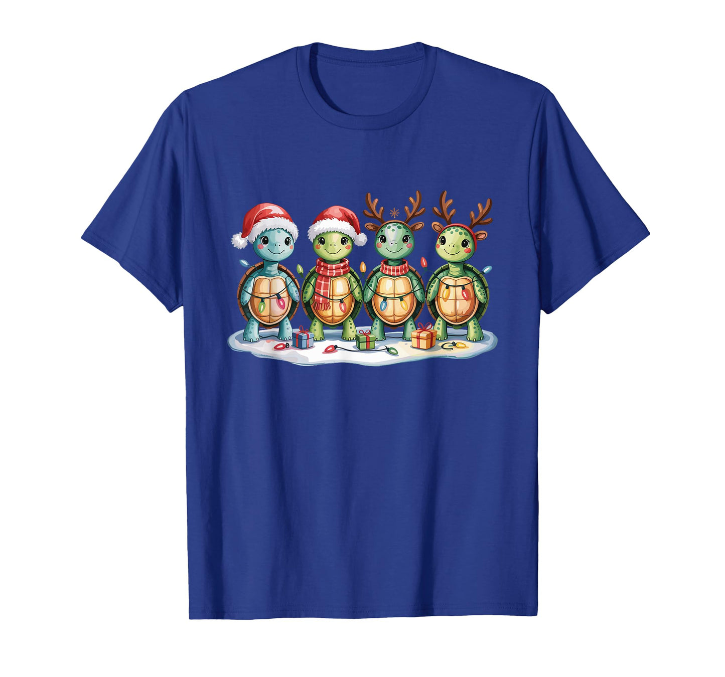 Cute Turtle Christmas Pet Lovers Funny Holiday Pajamas T-Shirt