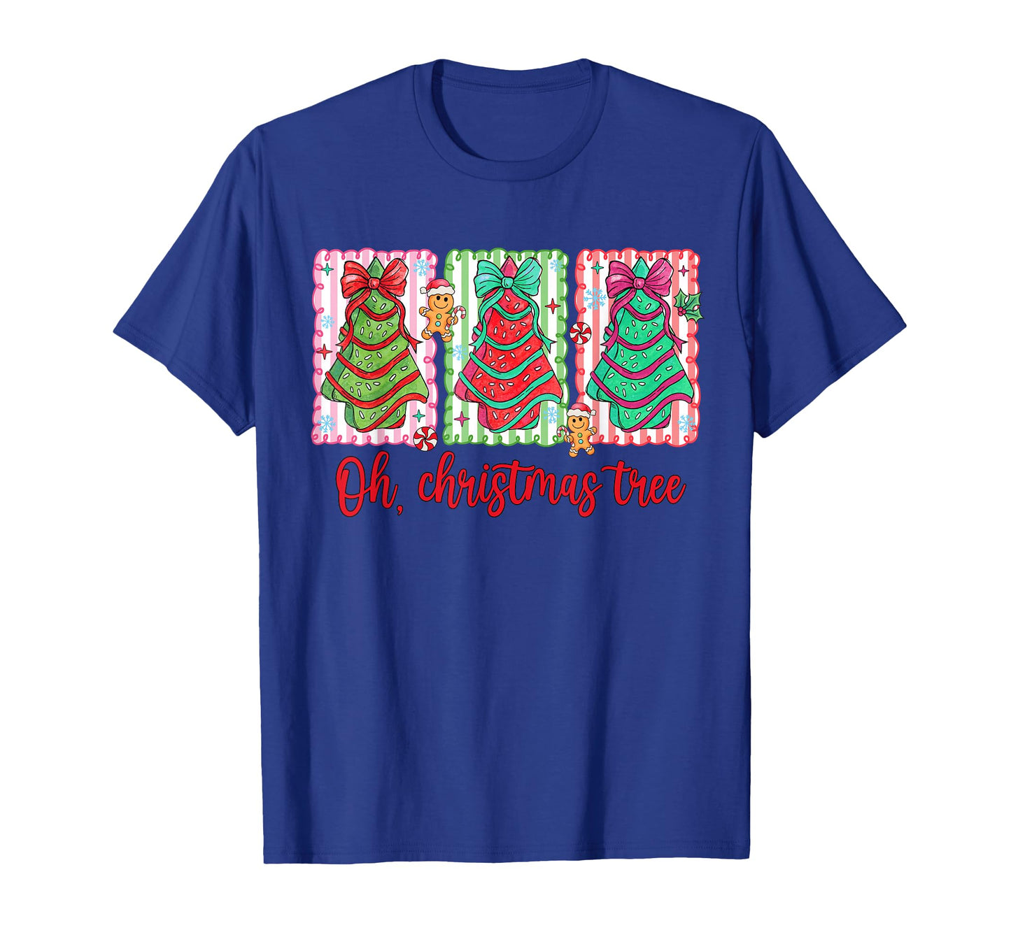 Oh Christmas Tree Cakes Debbie Becky Jen Cake Lovers Xmas T-Shirt