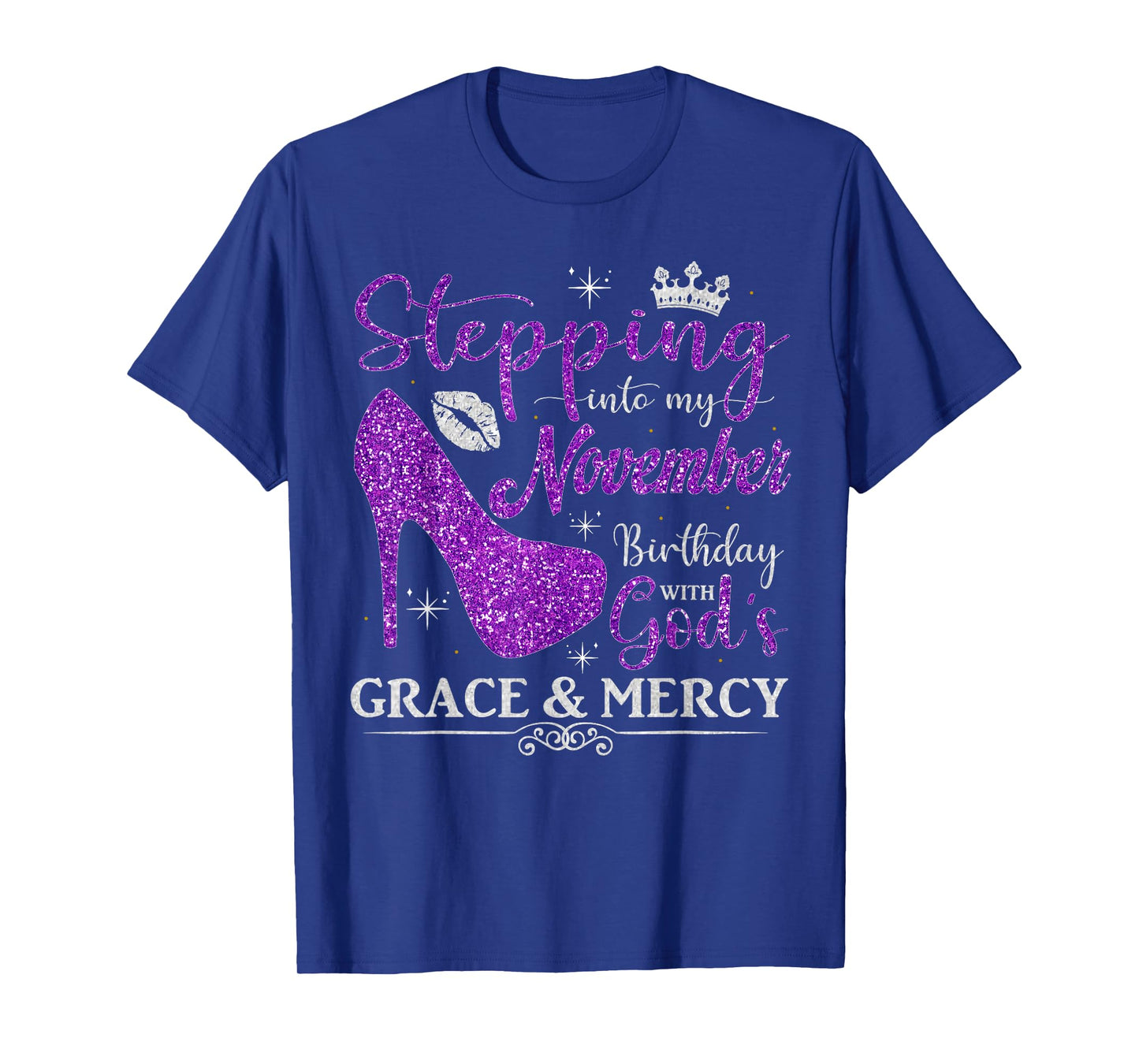 Stepping into My November Birthday Women Girls Ladies Funny T-Shirt
