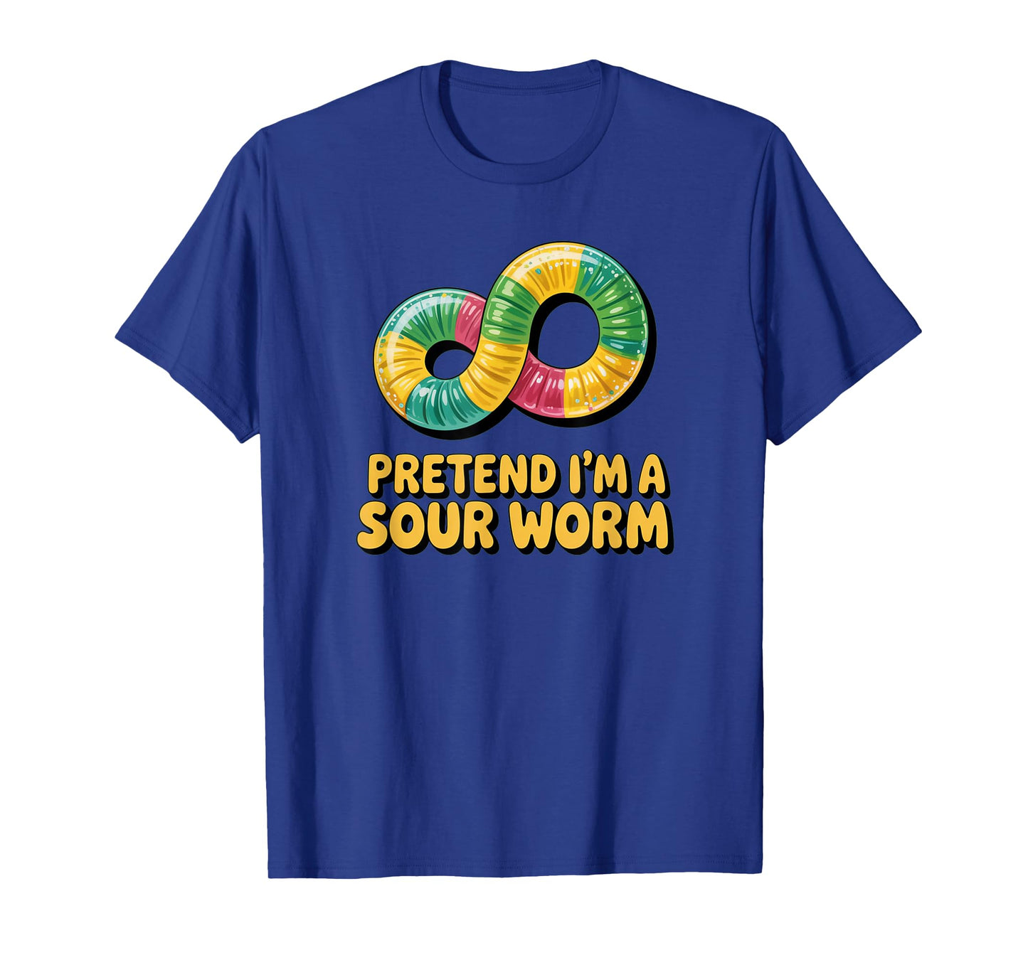 Pretend I'm A Sour Worm Halloween Costume Couples Matching T-Shirt