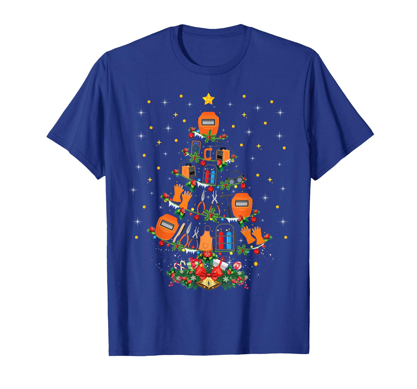 Welder Tools Xmas Tree Ugly Sweater Style Welder Christmas T-Shirt
