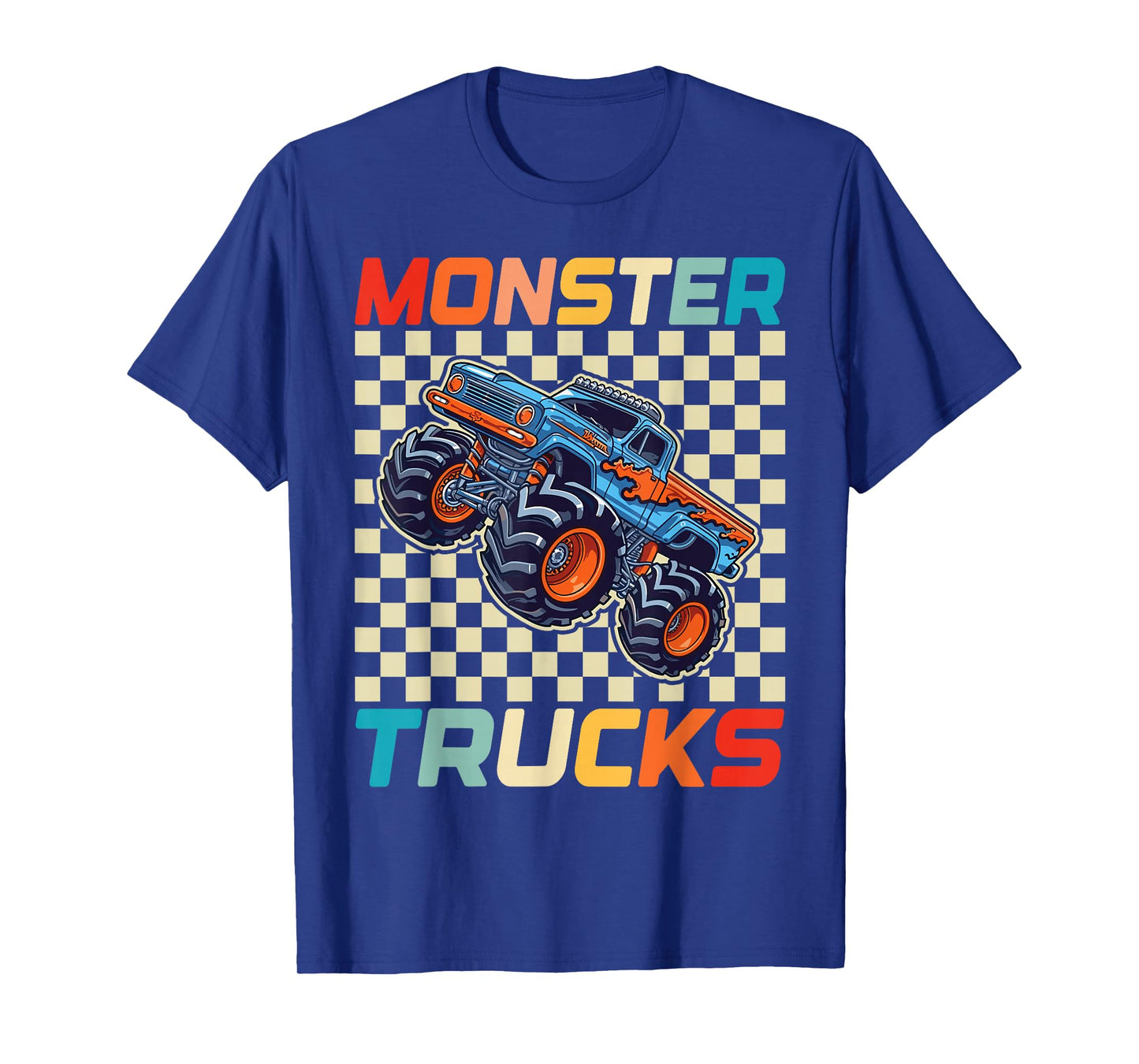 Monster Truck for Toddlers, Kids Monster Truck Retro Vintage T-Shirt