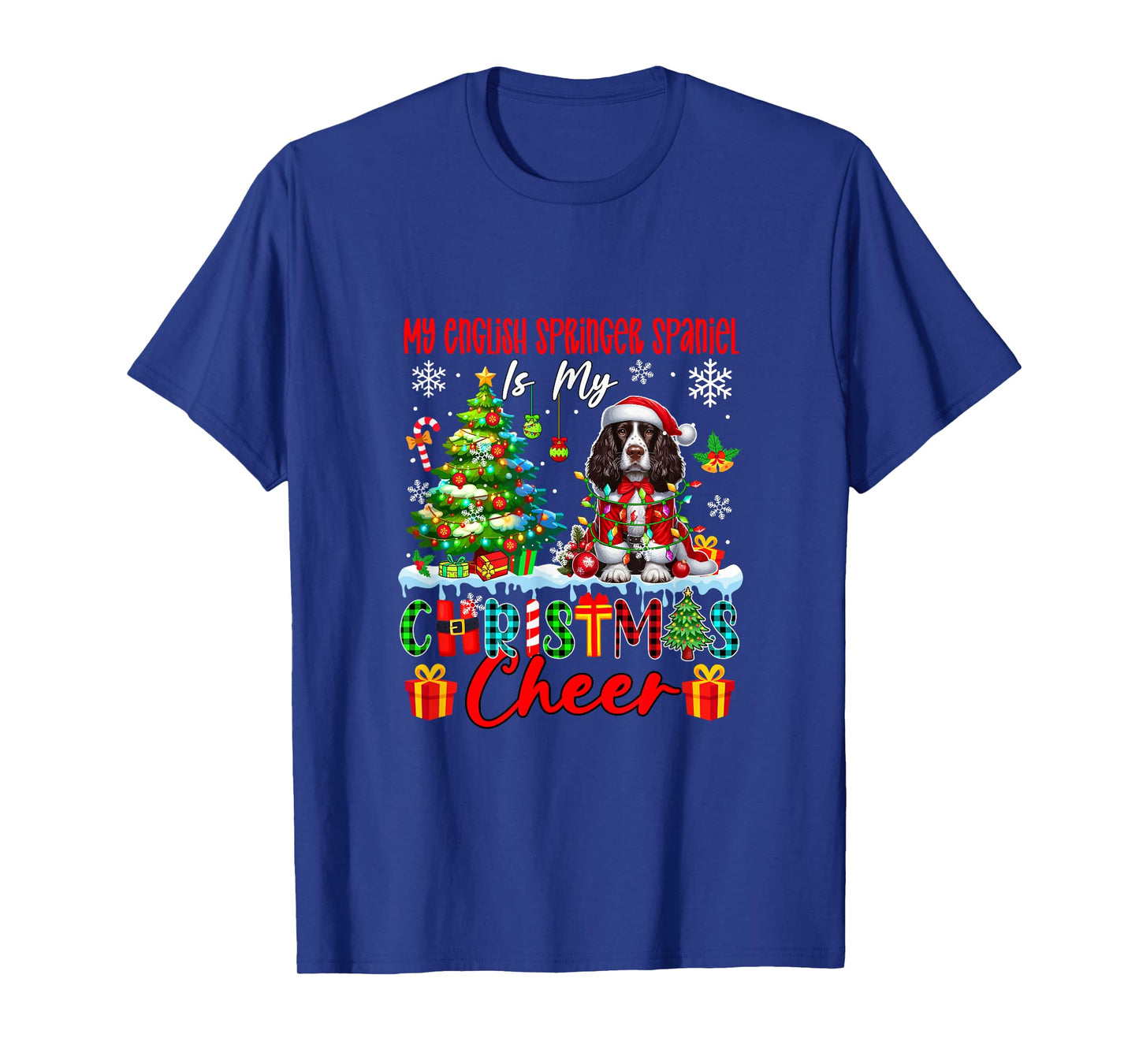 My English Springer Spaniel is My Xmas Cheer Funny Santa T-Shirt