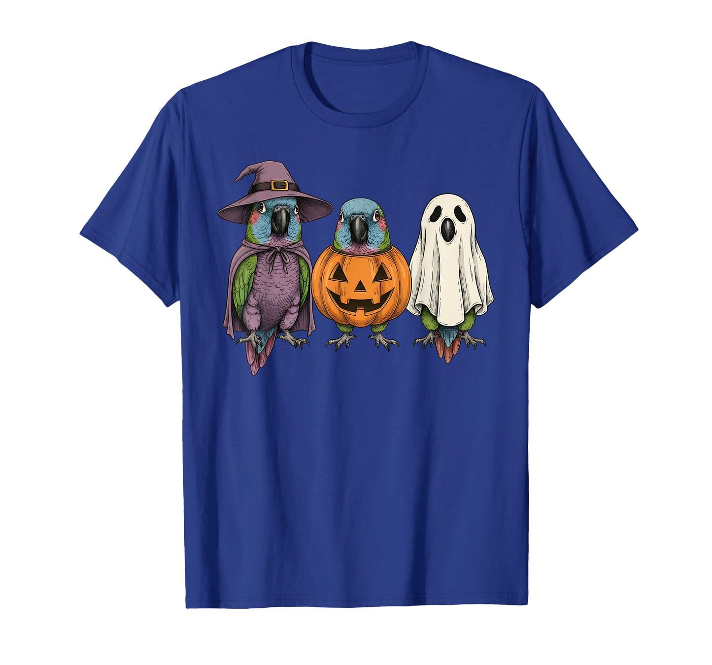 Spooky Ghost Nanday Conure Parrot Lover Pumpkin Halloween T-Shirt