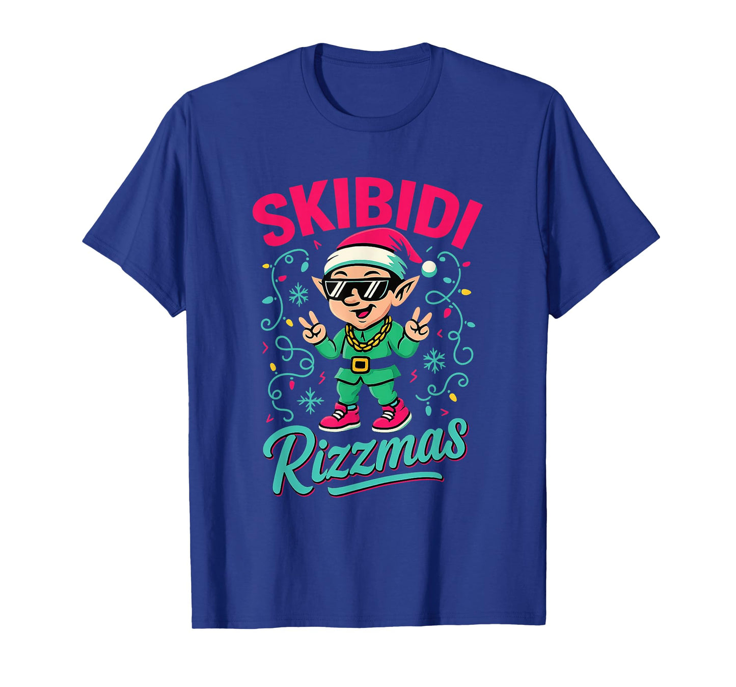 Skibidi Rizzmas Christmas Rizz Funny Santa Meme T-Shirt
