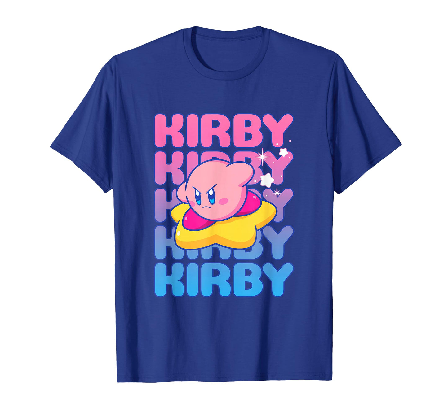 Kirby Nintendo Big Bubble Text Stack T-Shirt