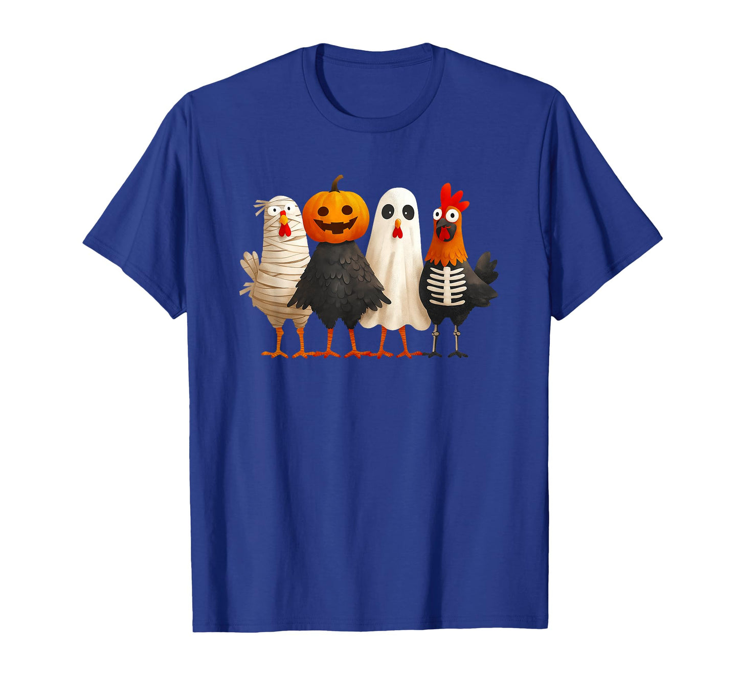Chicken Mummy Pumpkin Ghost Halloween Costume T-Shirt