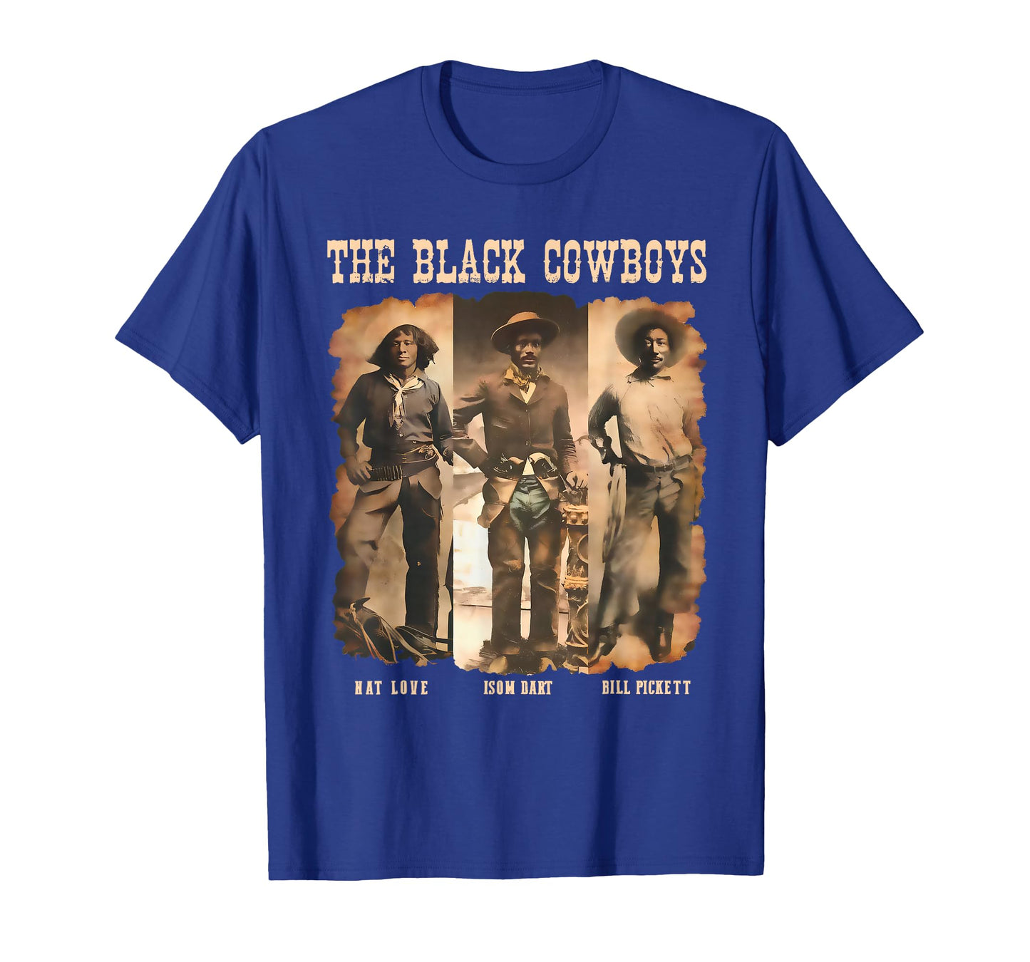 Black Cowboy Western Rodeo Melanin Black History Texas Men T-Shirt