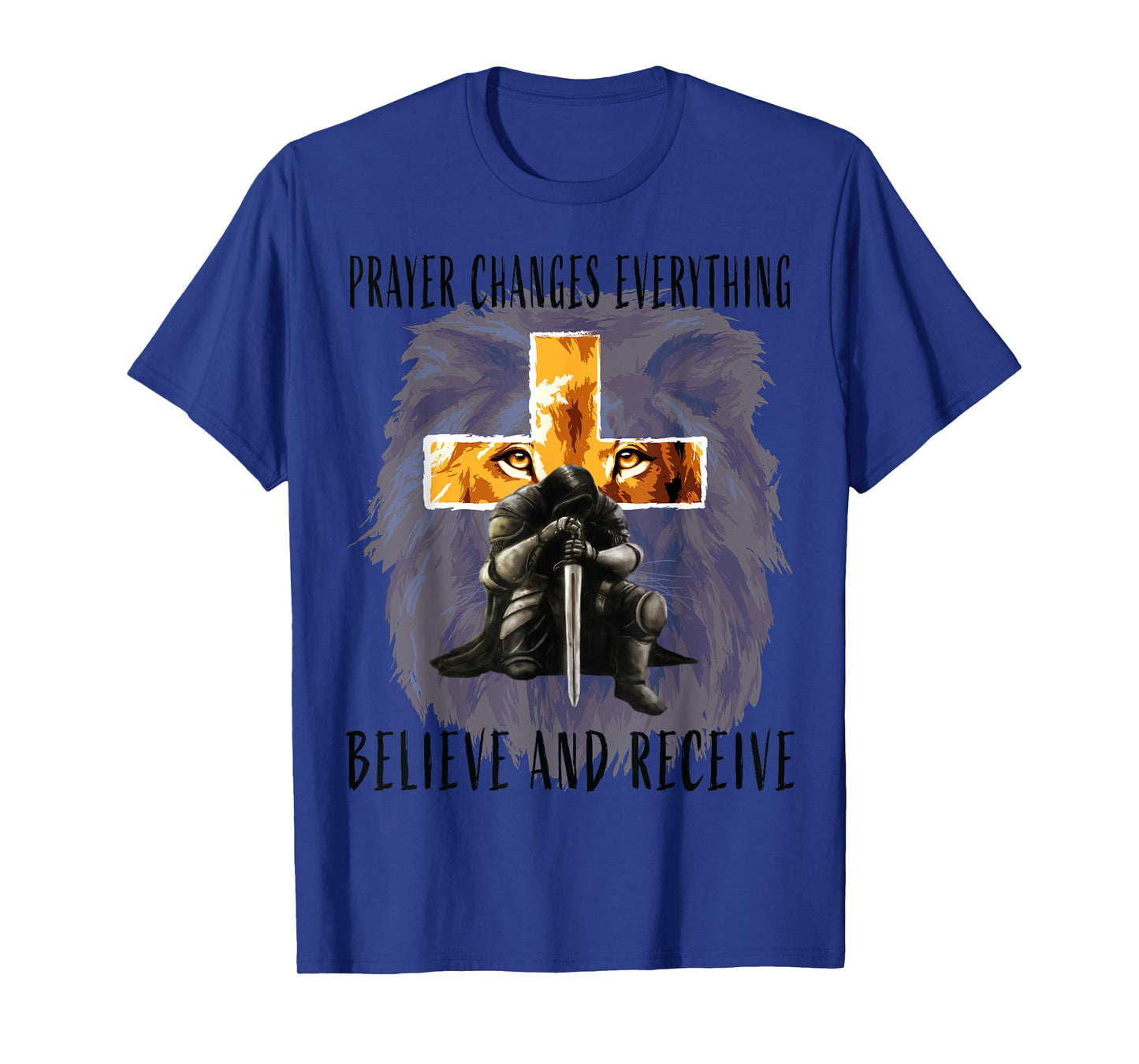 Christian T Shirts Men Prayer Warrior Religious Quotes Faith T-Shirt