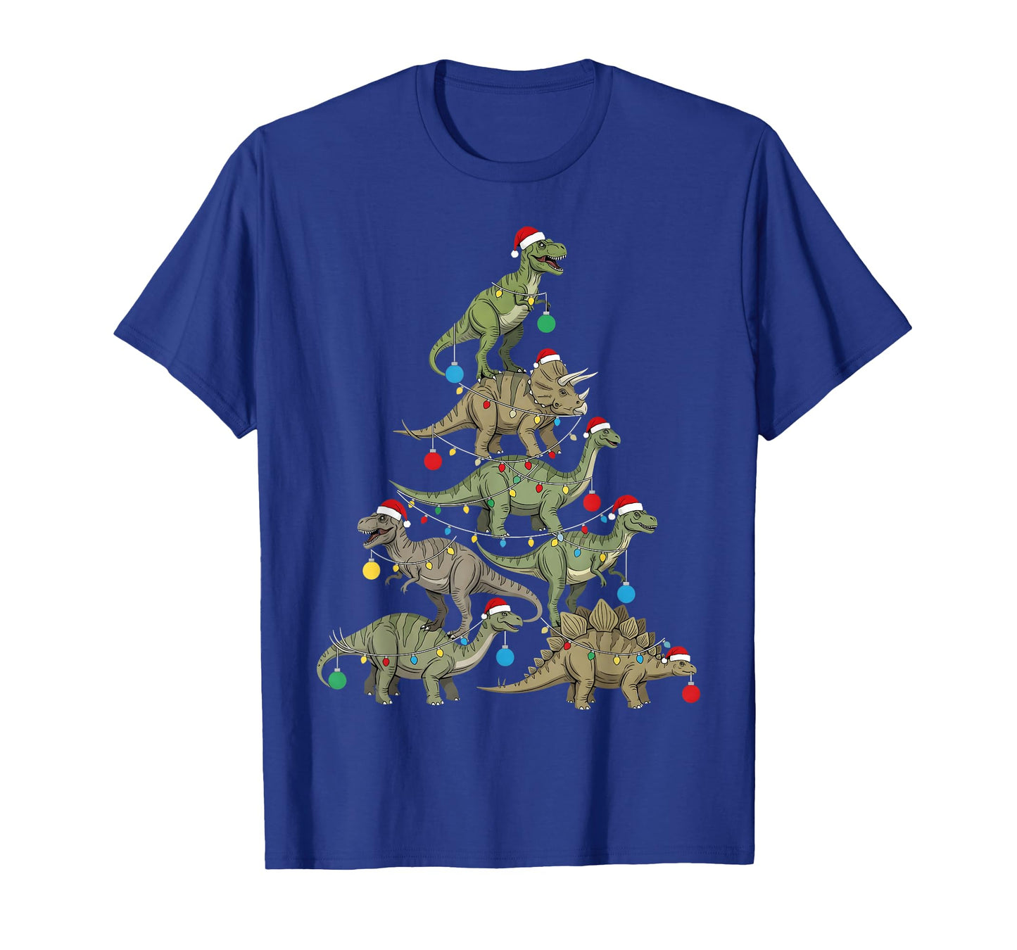 Types of Dinosaurs Christmas Tree Santa Xmas Family Matching T-Shirt