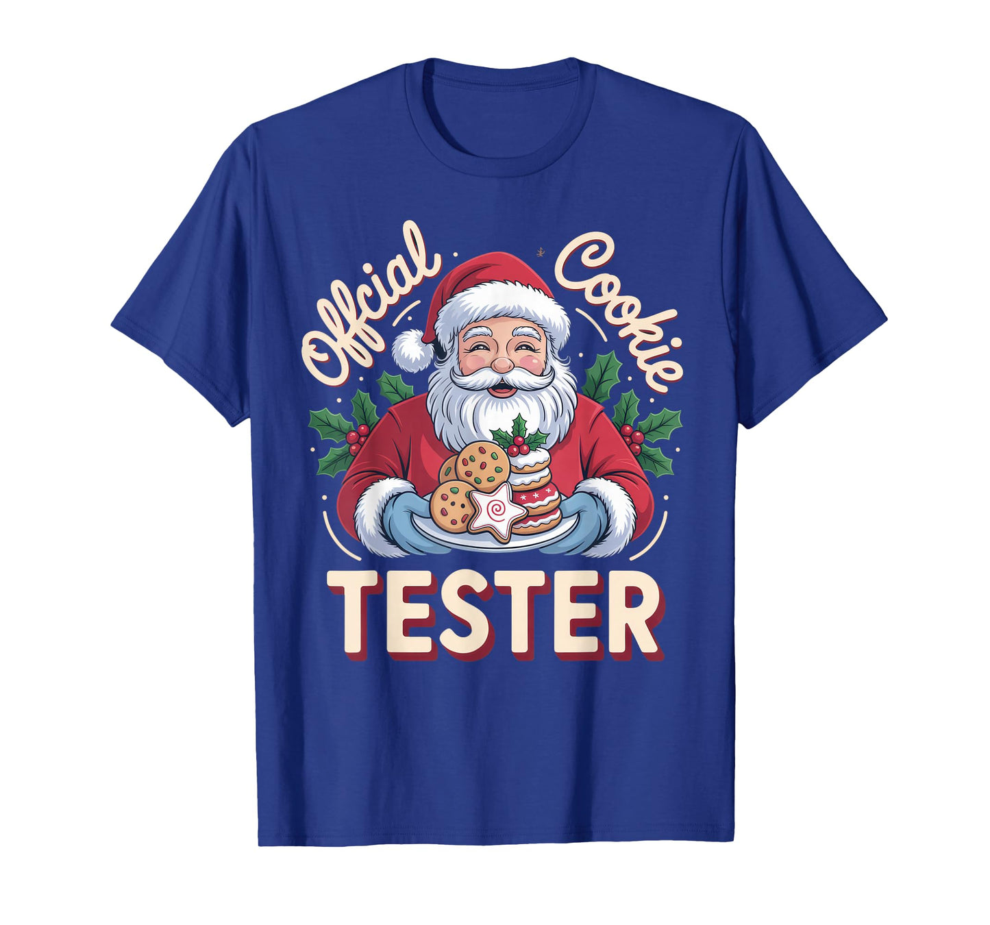 Official Cookie Tester Santa Funny Christmas Outfit T-Shirt