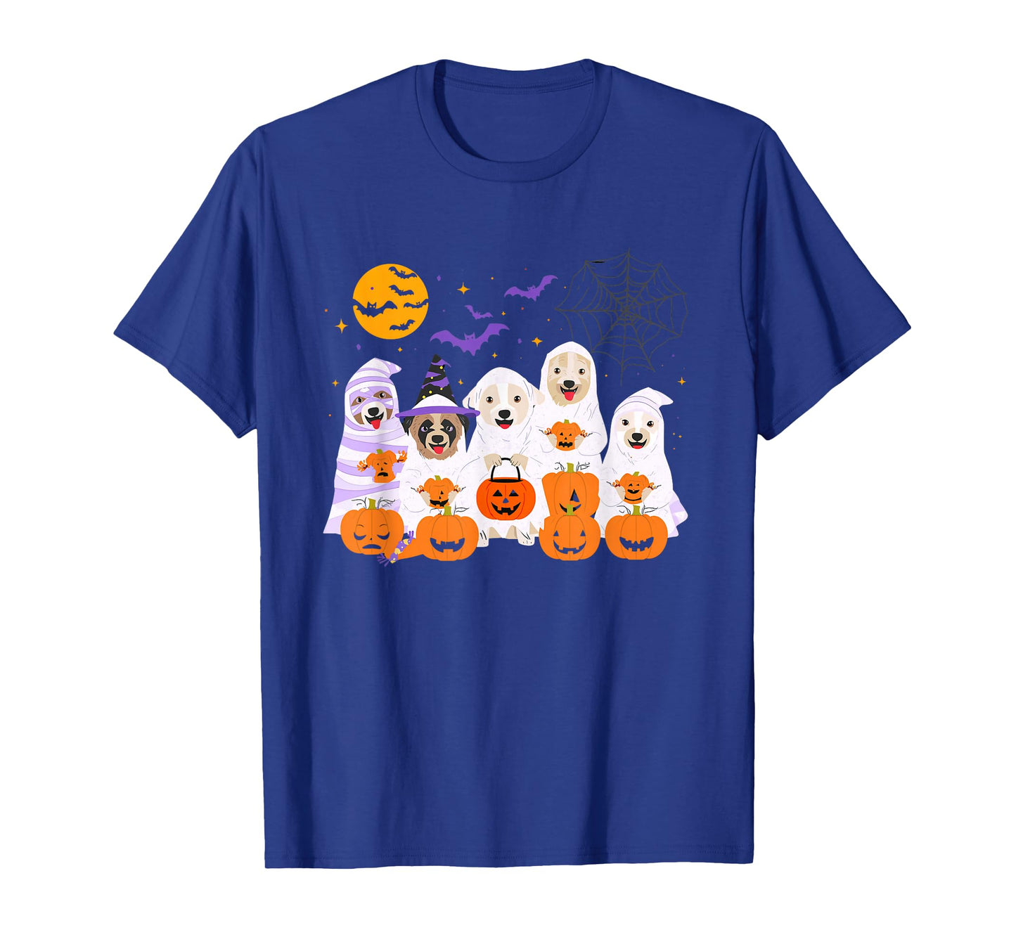 Cute Mummy Witch Ghost Halloween Dog Costume Men Women Kids T-Shirt