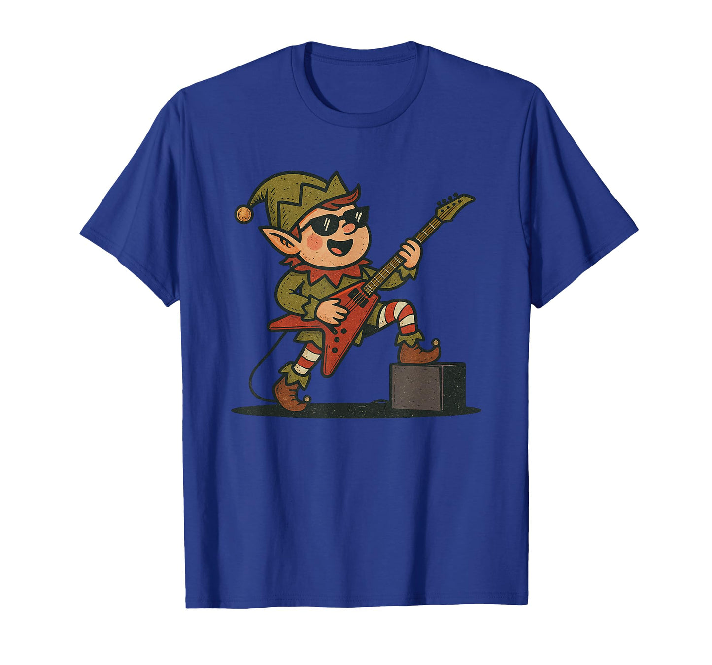 Rock Guitar Christmas Vintage Funny Xmas T-Shirt