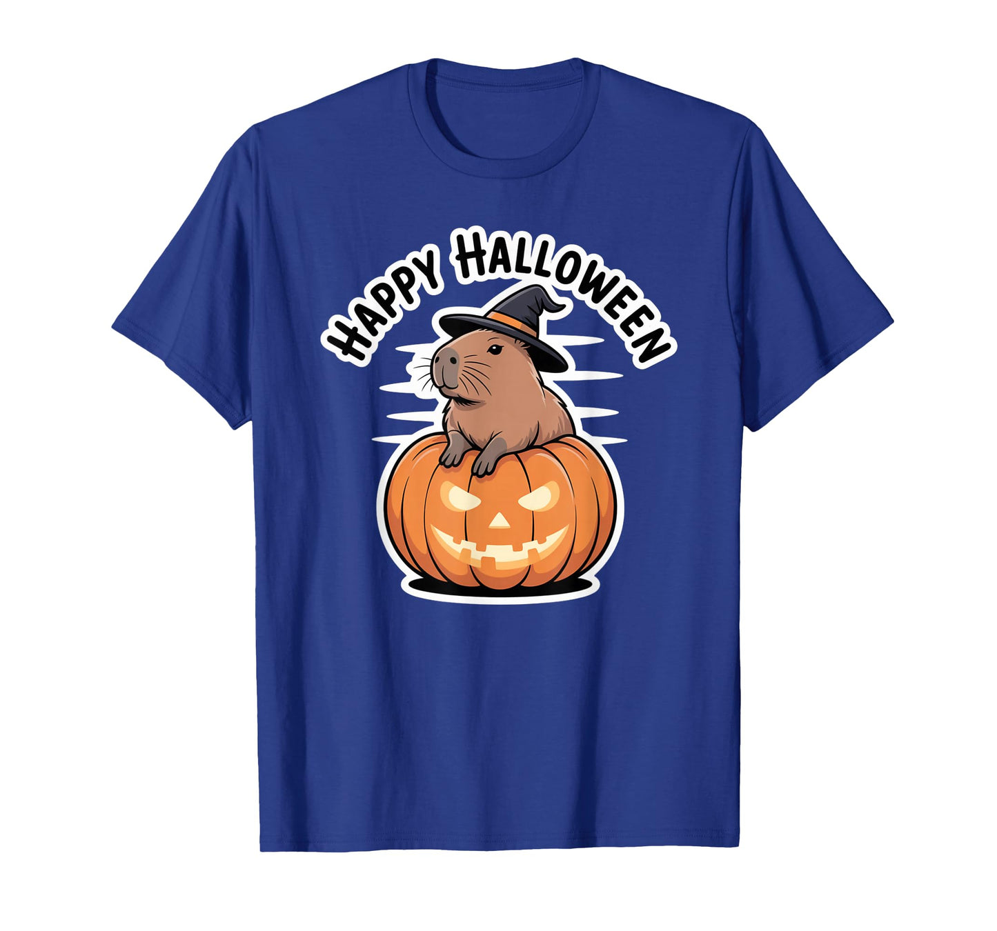 Capybara Witch Hat Happy Halloween Fall T-Shirt