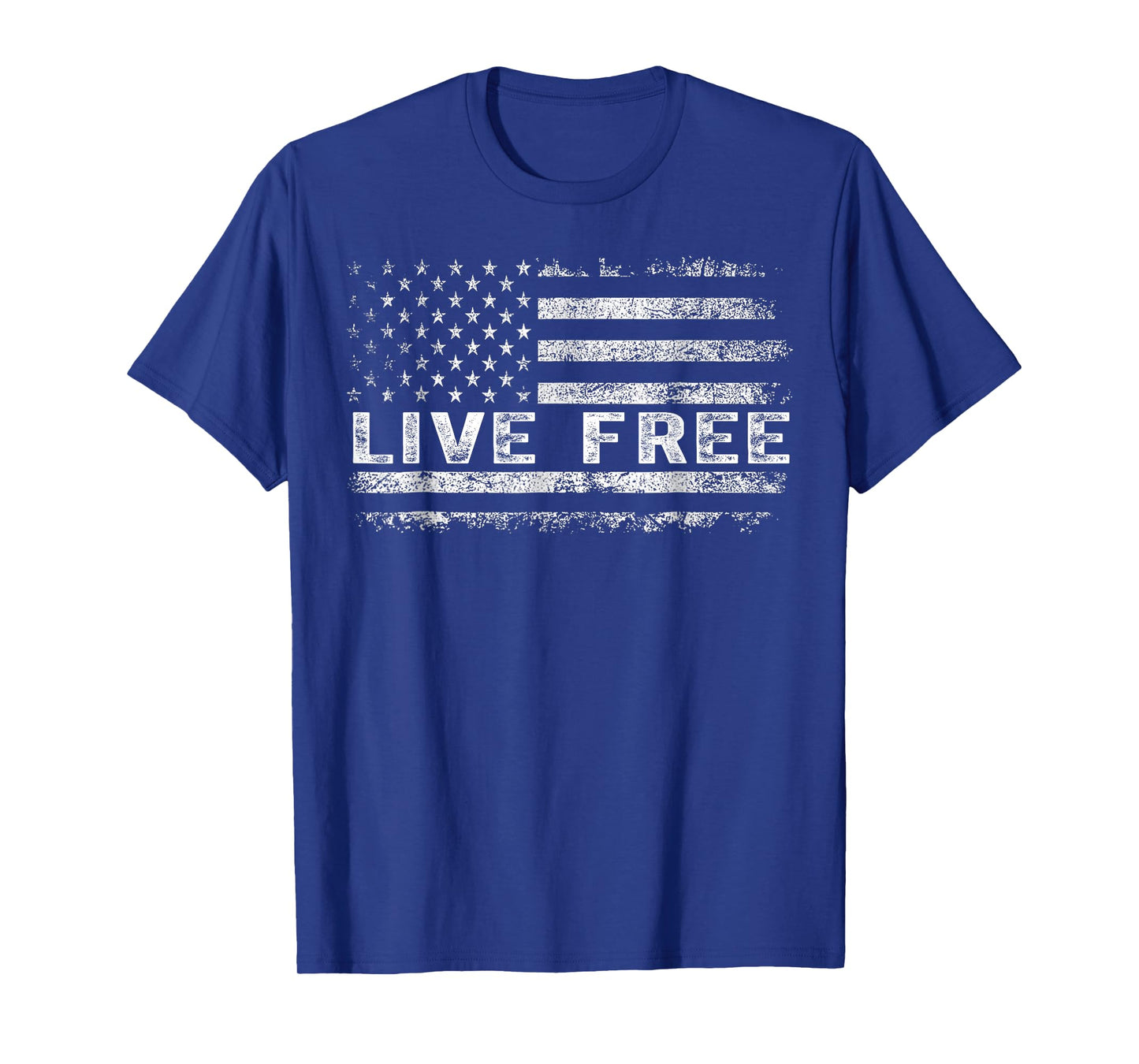 Live Free Shirt β Vintage Distressed USA Flag Graphic Tee T-Shirt