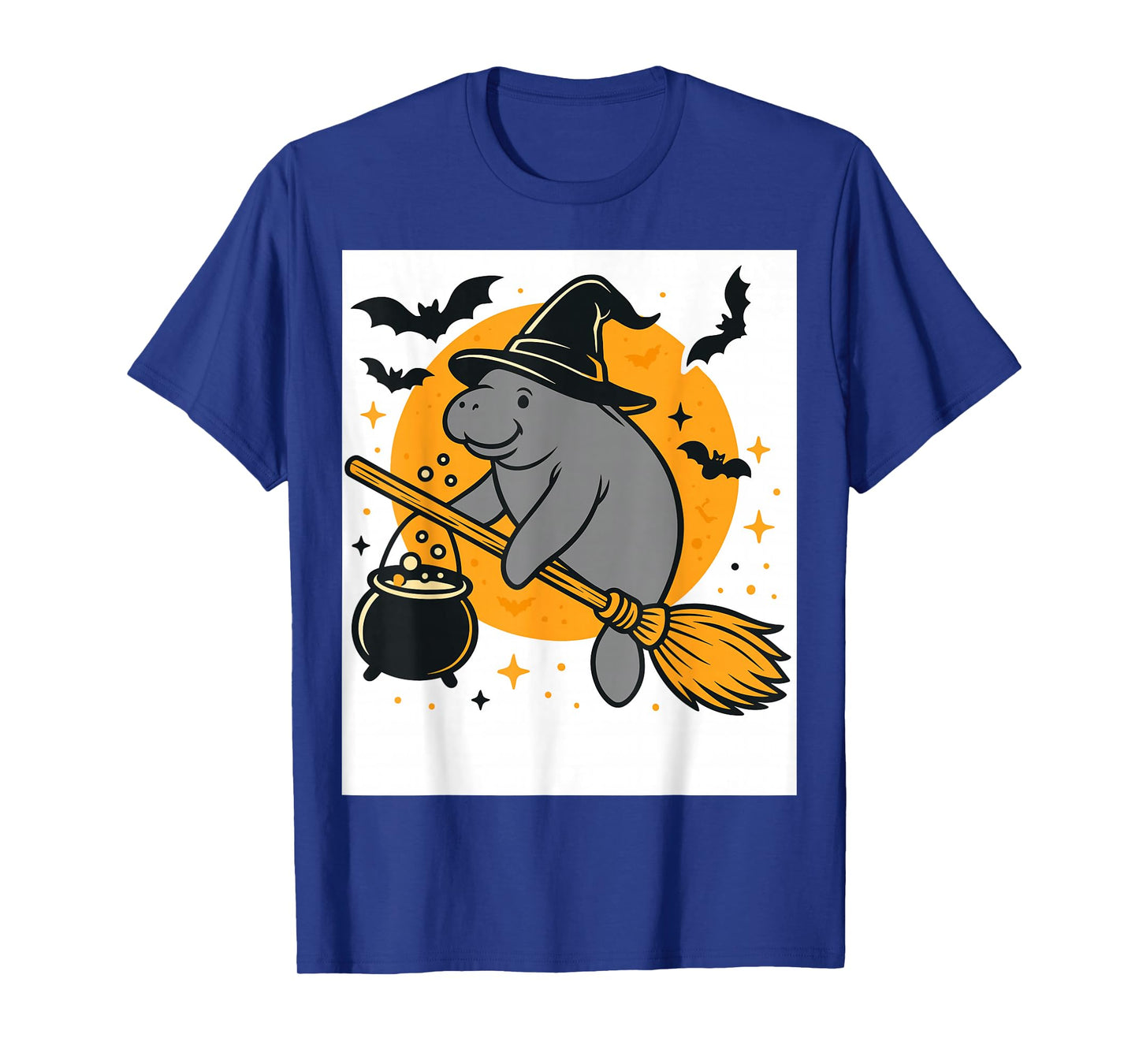 Manatee Witch Costume Women Kids Trick or Treat Witch Broom T-Shirt