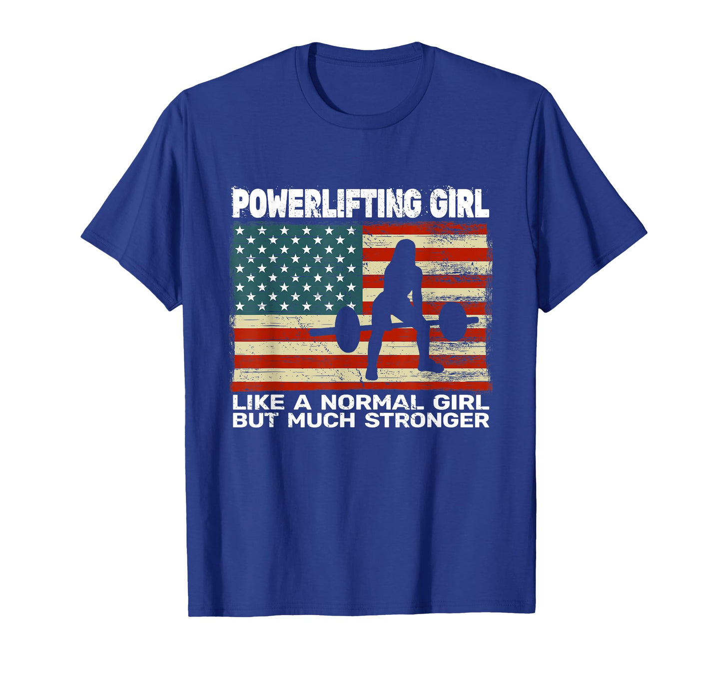USA gym powerlifter powerlifting weightlifting for women T-Shirt