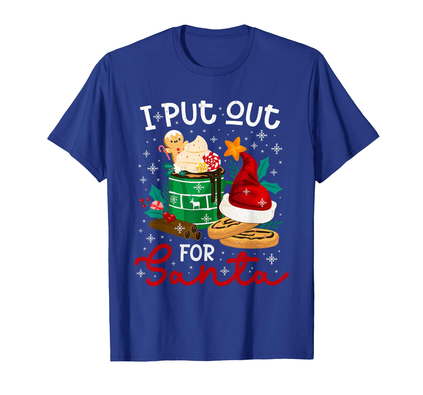 I Put Out for Santa Christmas Cookie Coffee Latte Men Women T-Shirt