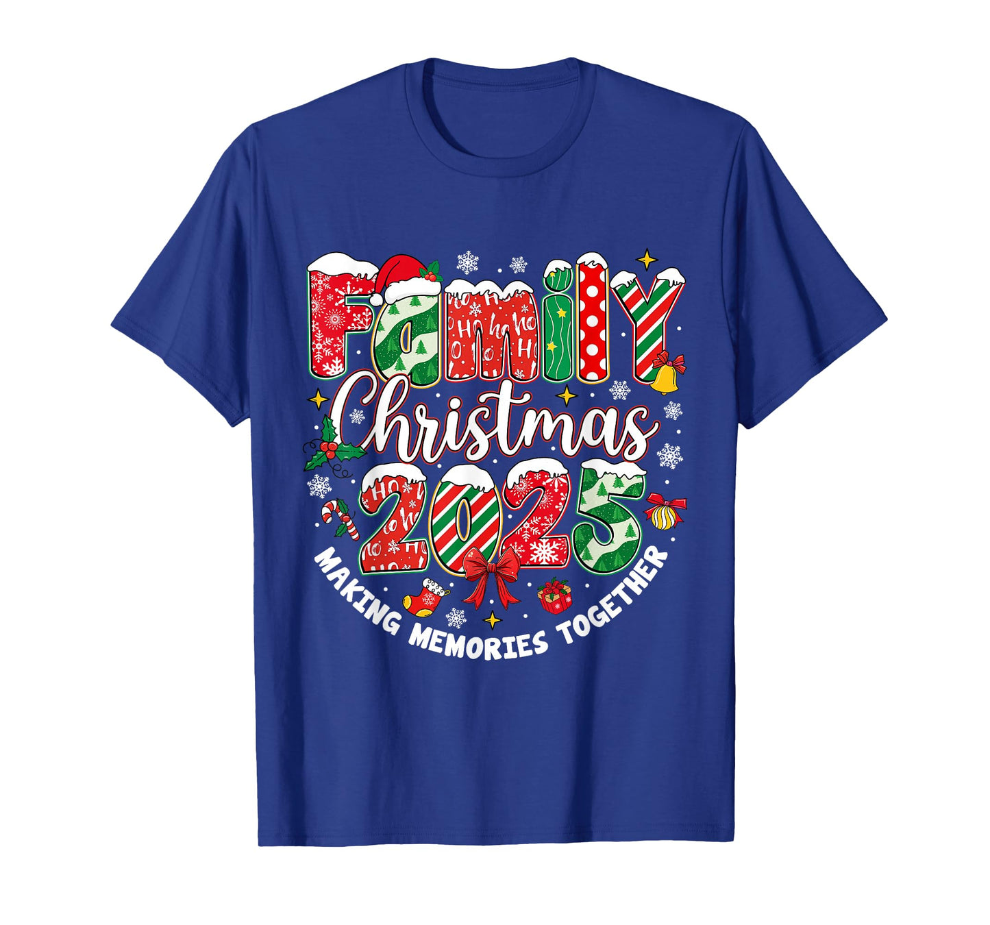 Family Christmas 2025 Matching Outfit Xmas Squad Santa Group T-Shirt