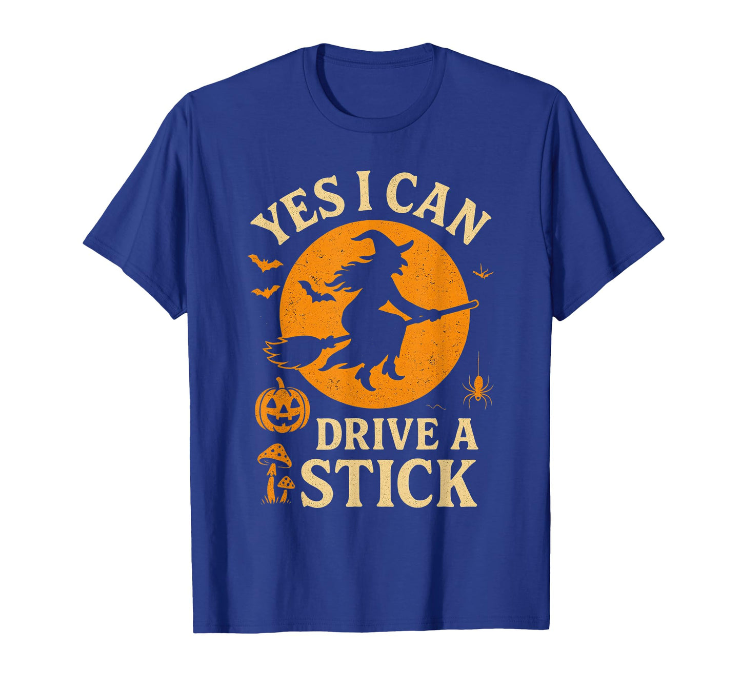 Funny Hallowen Yes I Can Drive A Stick Spooky Witch T-Shirt