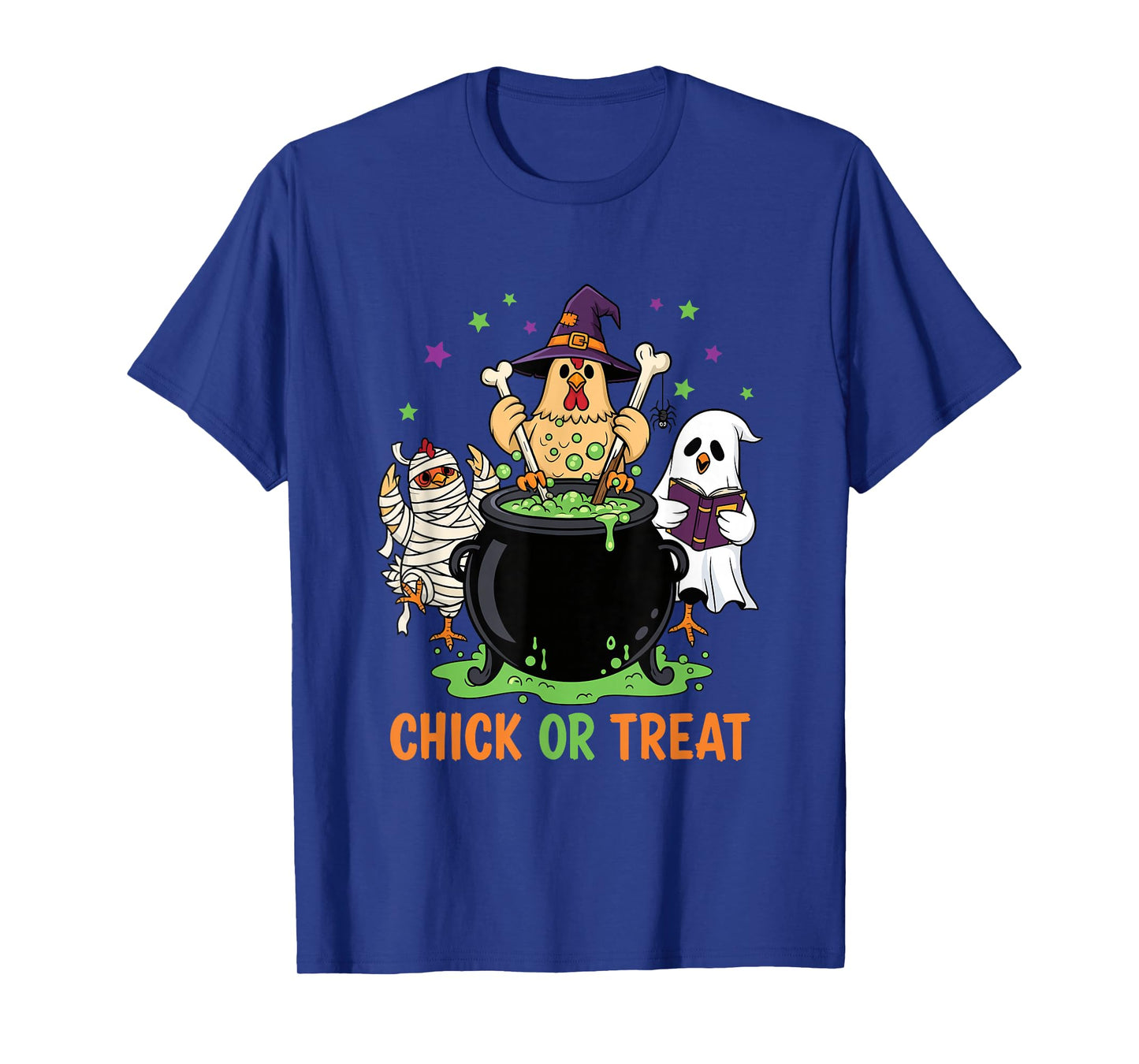 Chick or Treat Chicken Witch Funny Halloween Costume T-Shirt