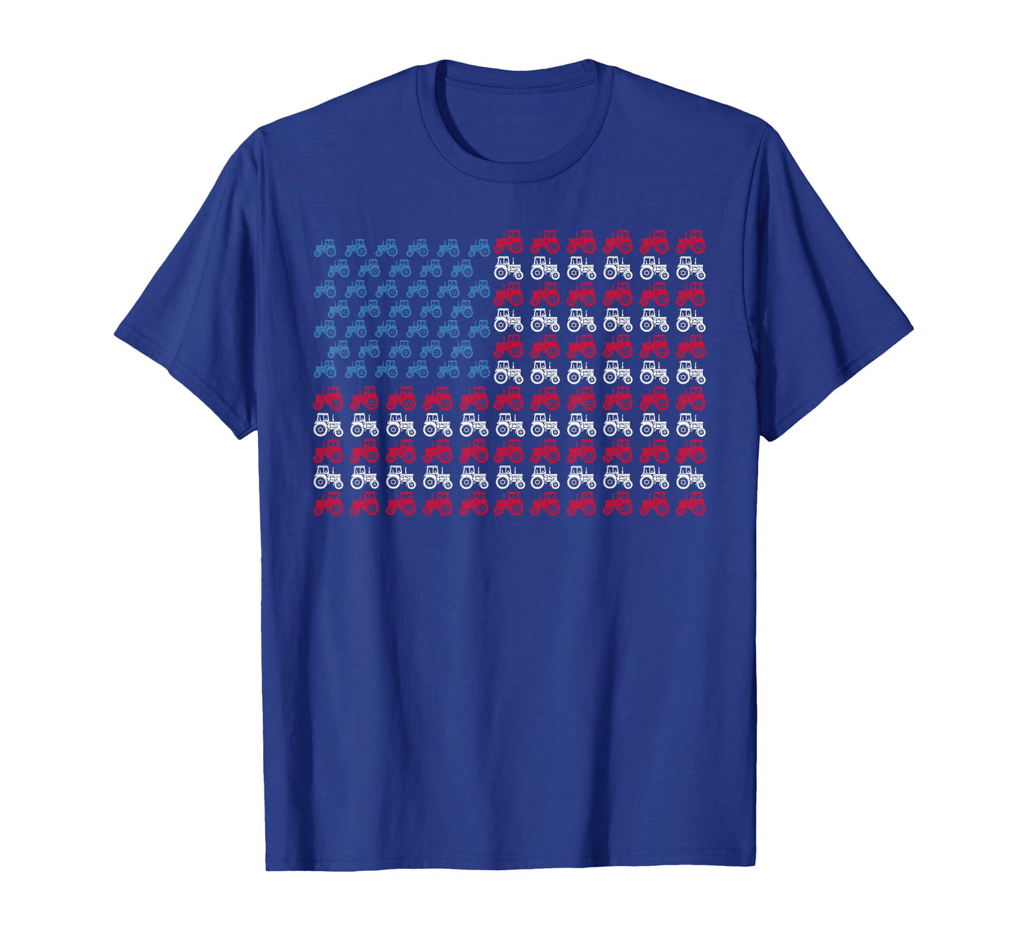 Farmer Tractors Arrange Into American Flag 4th Of July T-Shirt