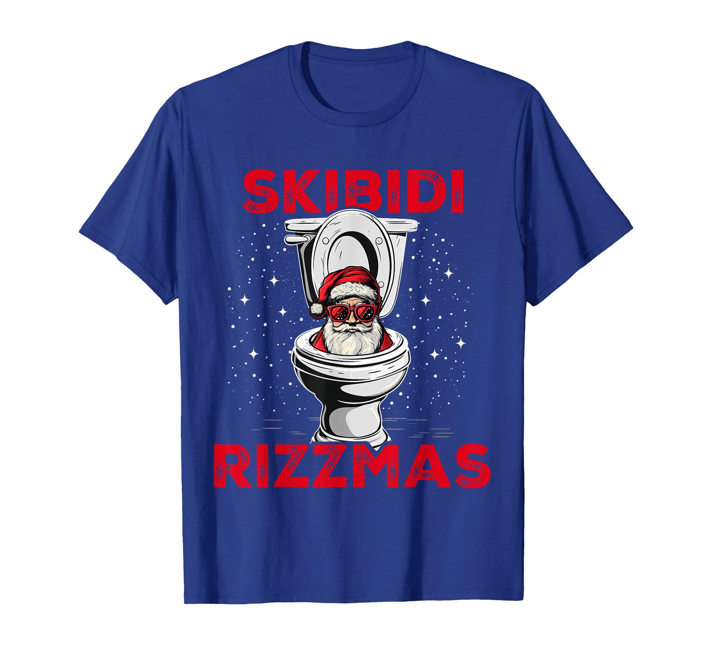 Skibidi Rizzmas Funny Santa Toilet White Elephant Christmas T-Shirt