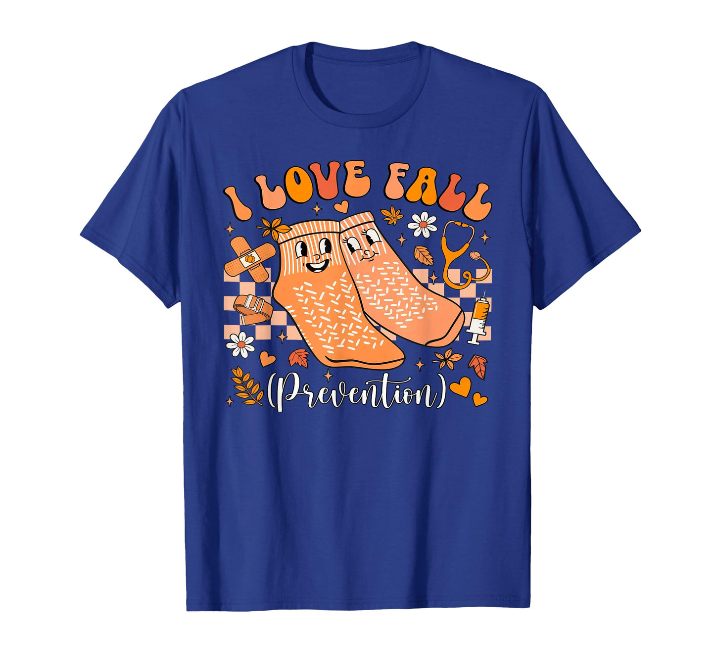 I Love Fall Prevention Fall Physical Therapy Women Men Nurse T-Shirt