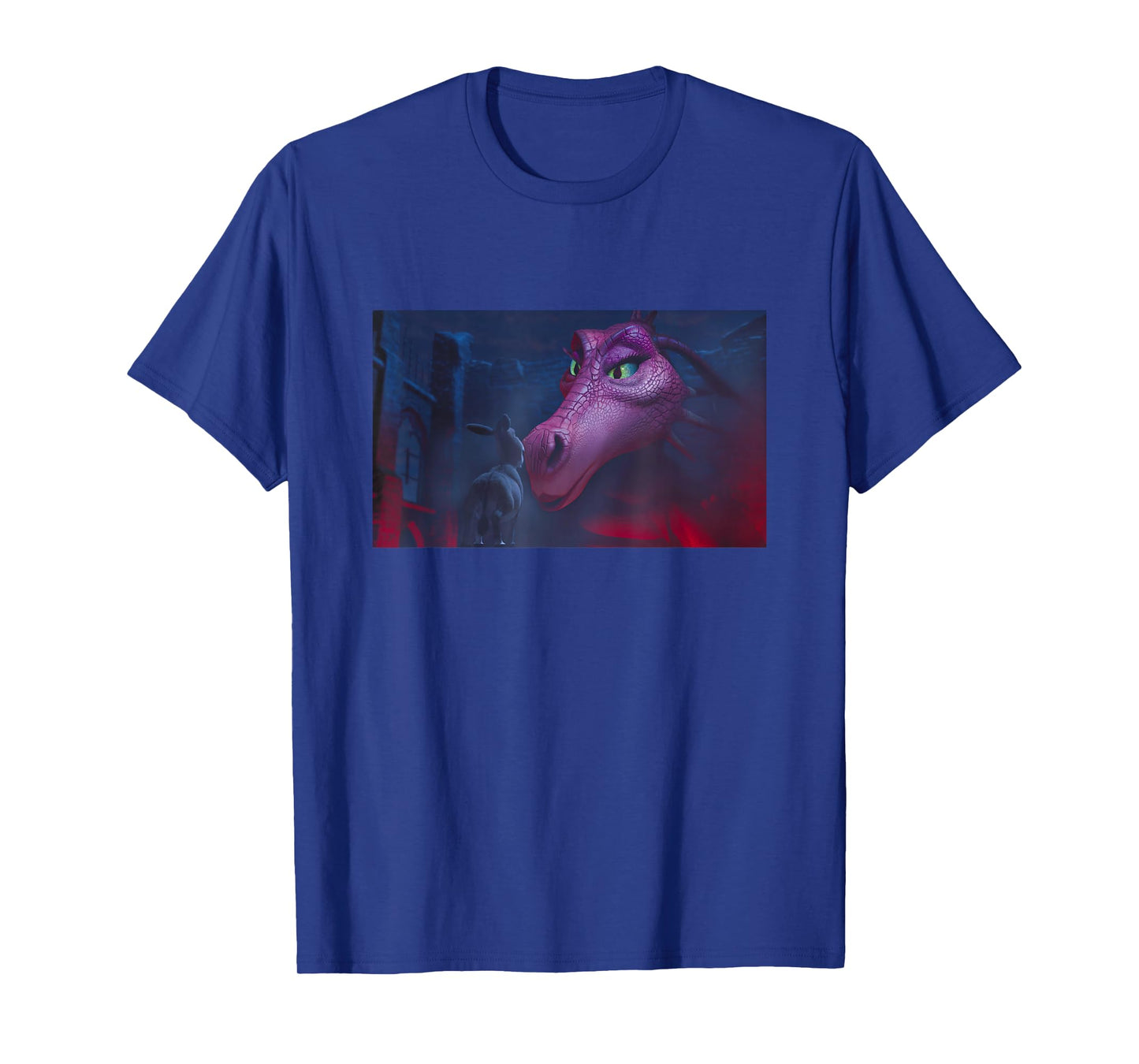 Shrek Iconic Donkey & Dragon In Love Scene Big Chest Poster T-Shirt