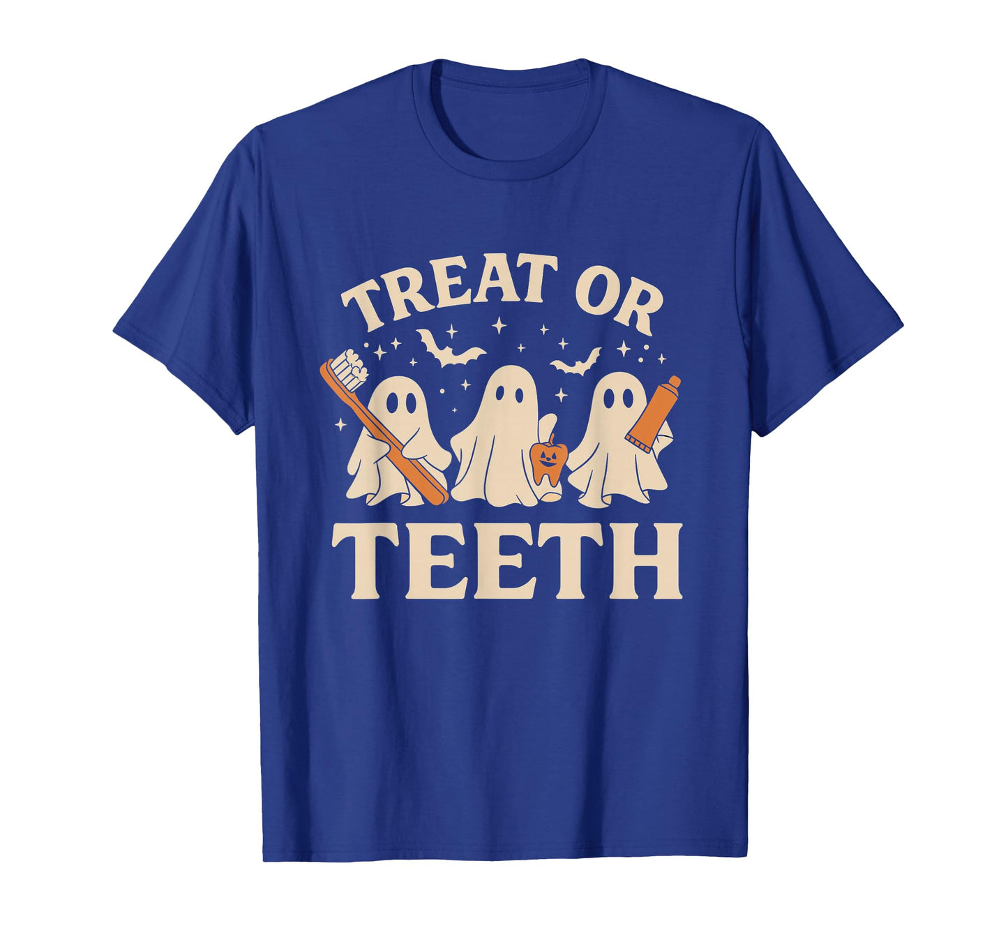 Trick Or Teeth Funny Dental Halloween Dentist Crew Costume T-Shirt