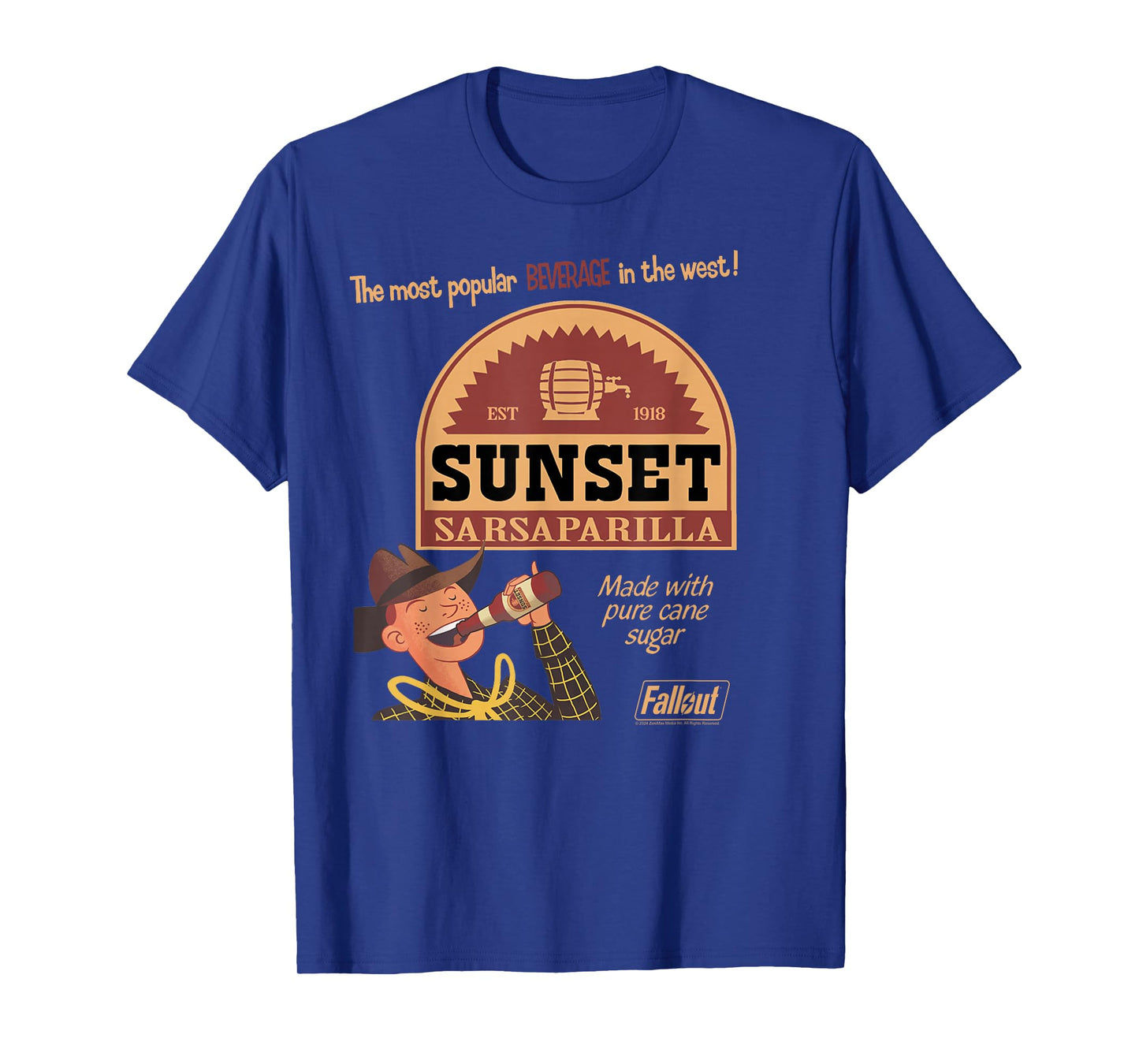 Fallout Video Game Sunset Sarsaparilla Vintage Ad T-Shirt