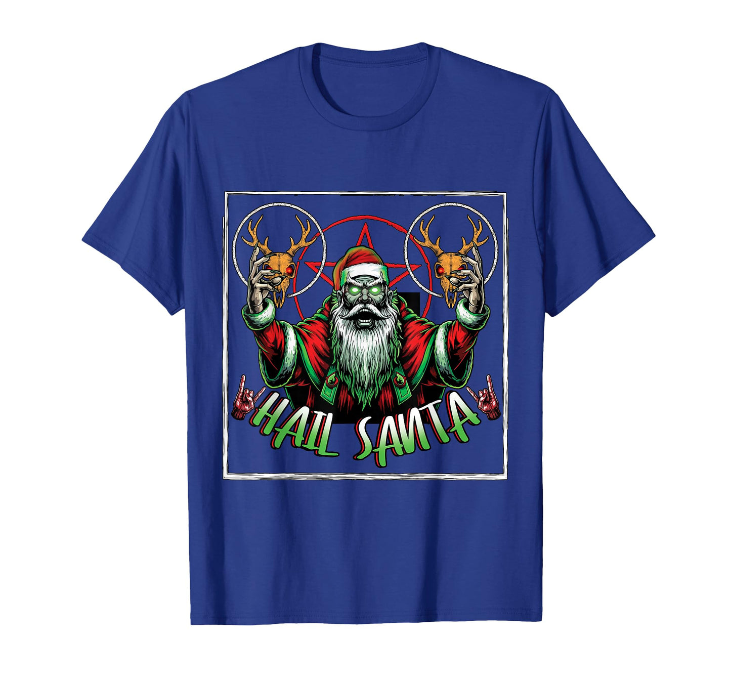 Hail Santa Pagan Happy Solstice Anti Christmas Horror T-Shirt