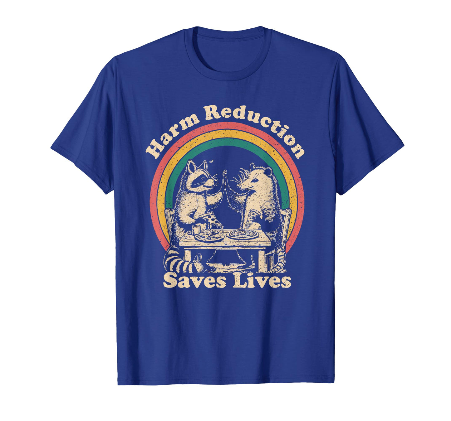 Vintage Raccoon Harm Reduction Overdose Awareness Nurse T-Shirt