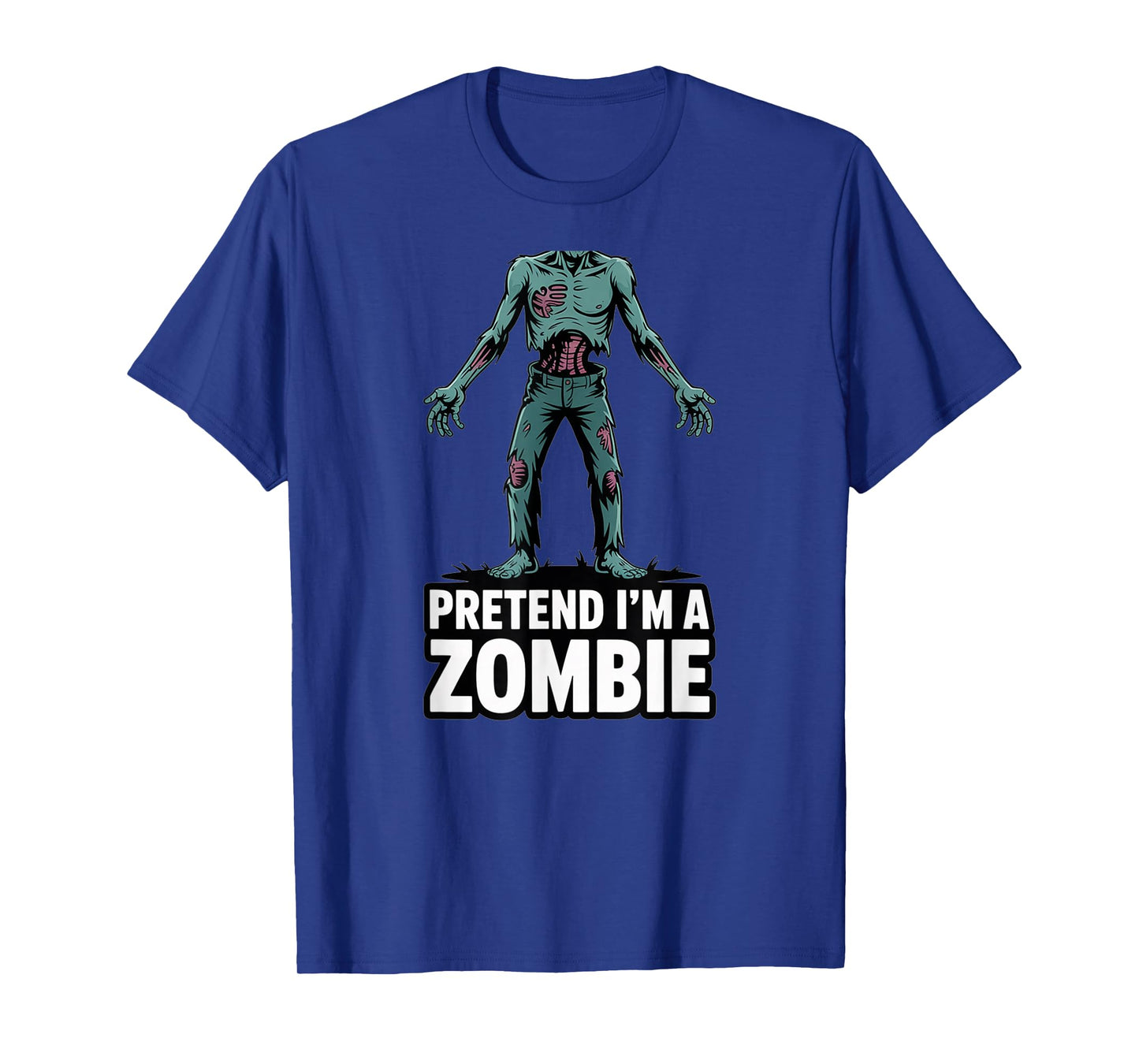 Pretend I'm A Zombie Halloween Costume Couples Matching T-Shirt