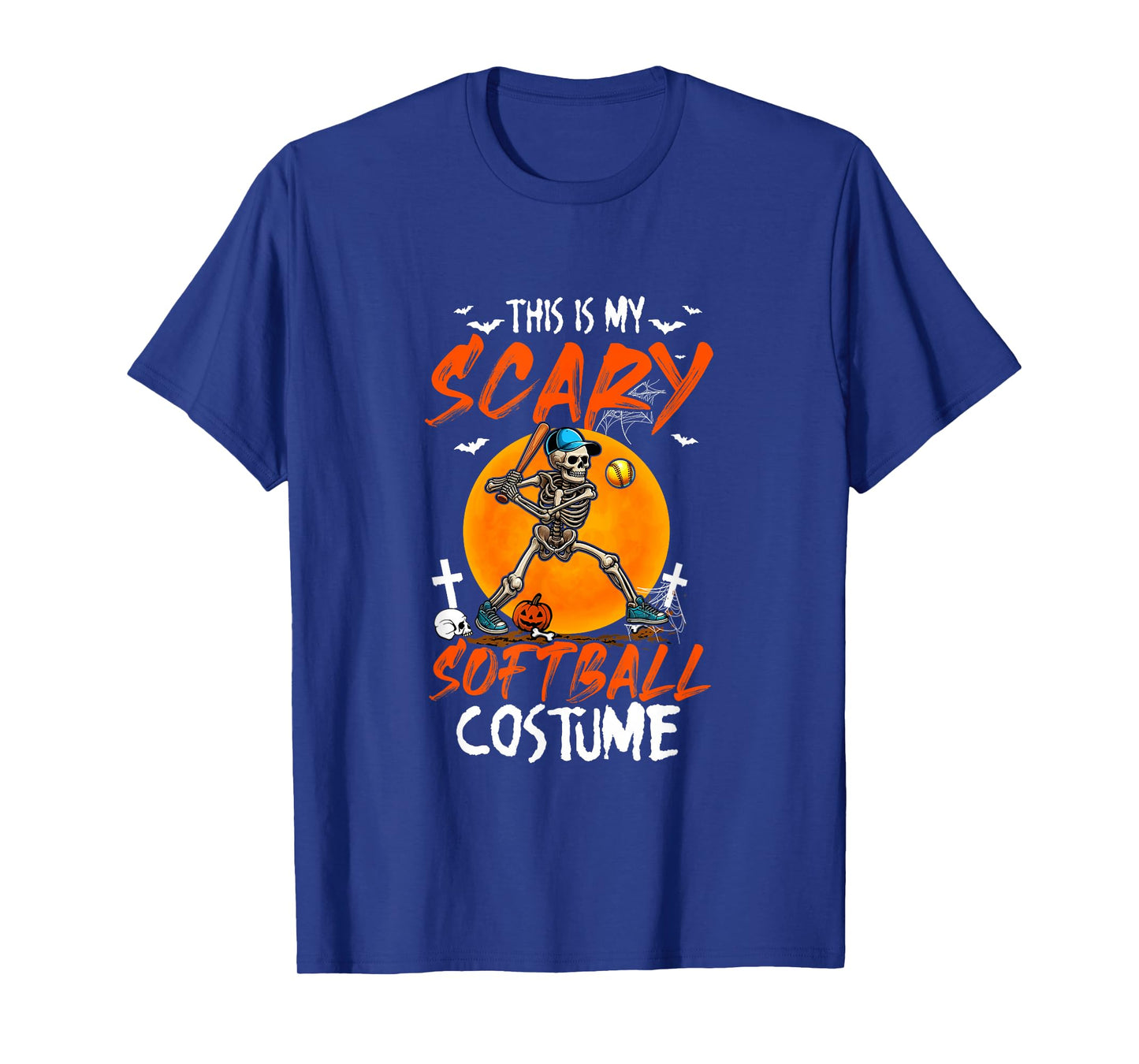 My Scary Softball Costume Skeleton Halloween Player Team T-Shirt