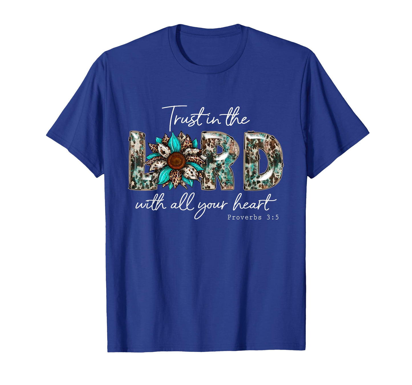 Valgory Vintage Trust In The Lord Christian With All Your Heart Faith God T-Shirt, Small, Black