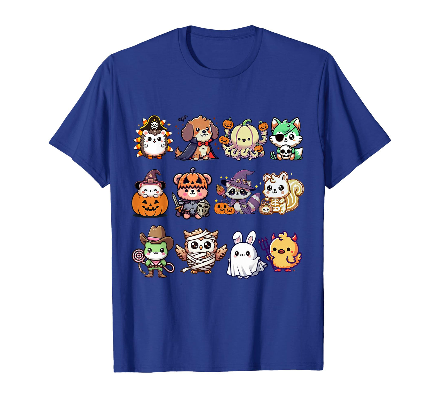 Cute Spooky Animals Monsters Fluffle in Halloween Costumes T-Shirt
