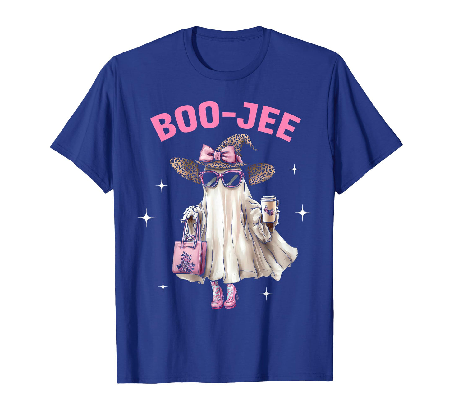 Coquette Ghost Coffee Boo-JEE Halloween Boujee Cute Ghost T-Shirt