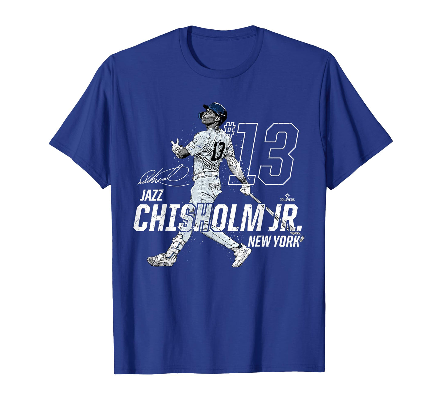 Dynamic Pose Jazz Chisholm Jr New York Baseball MLBPA T-Shirt