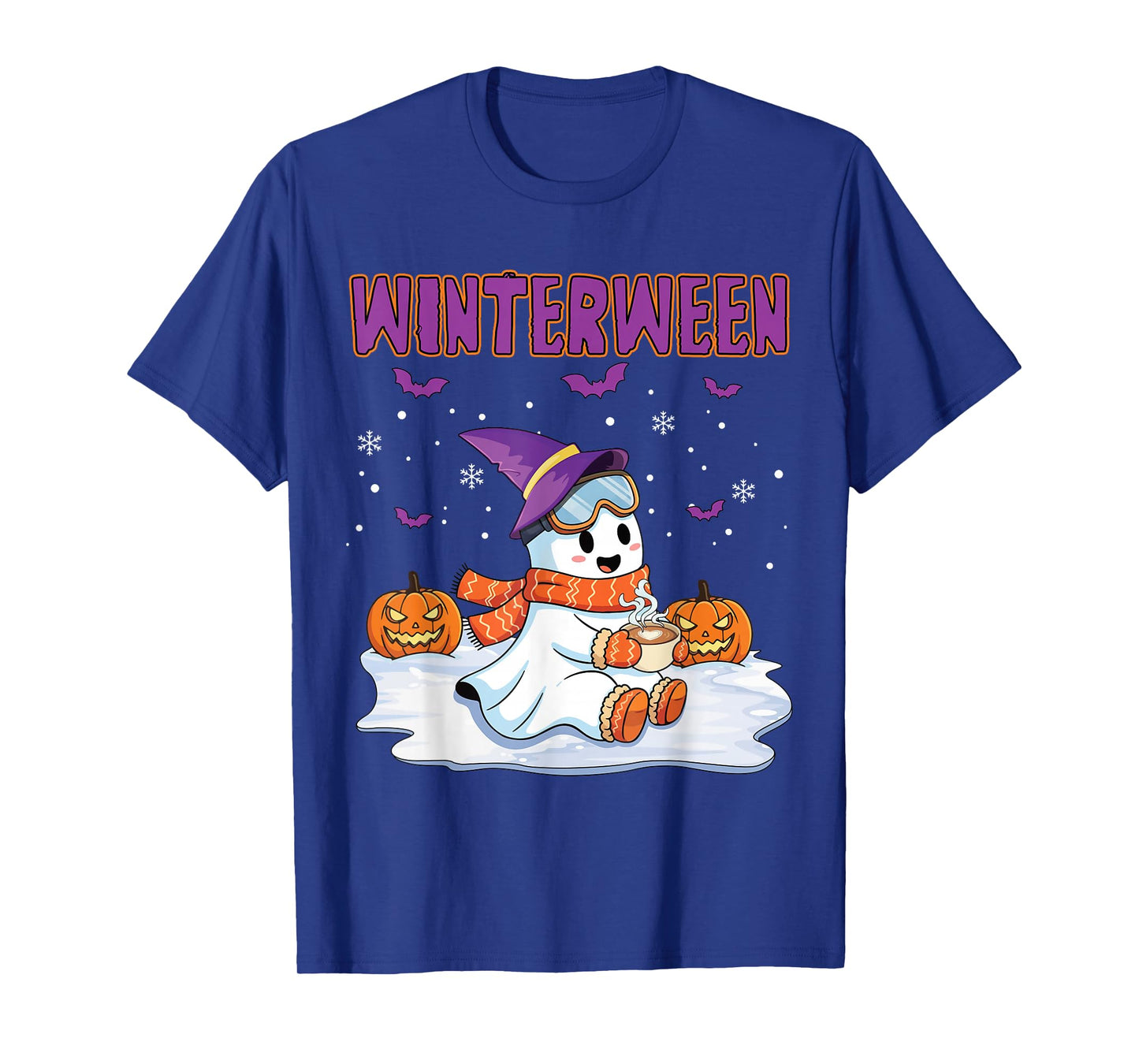 Winterween Witch Ghost Halloween Christmas Winter T-Shirt
