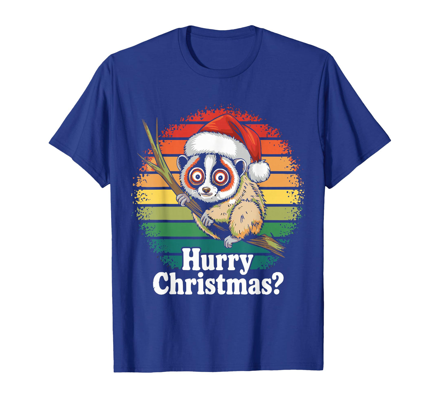 Funny Father Christmas Xmas Lemur Monkey Party Costume T-Shirt