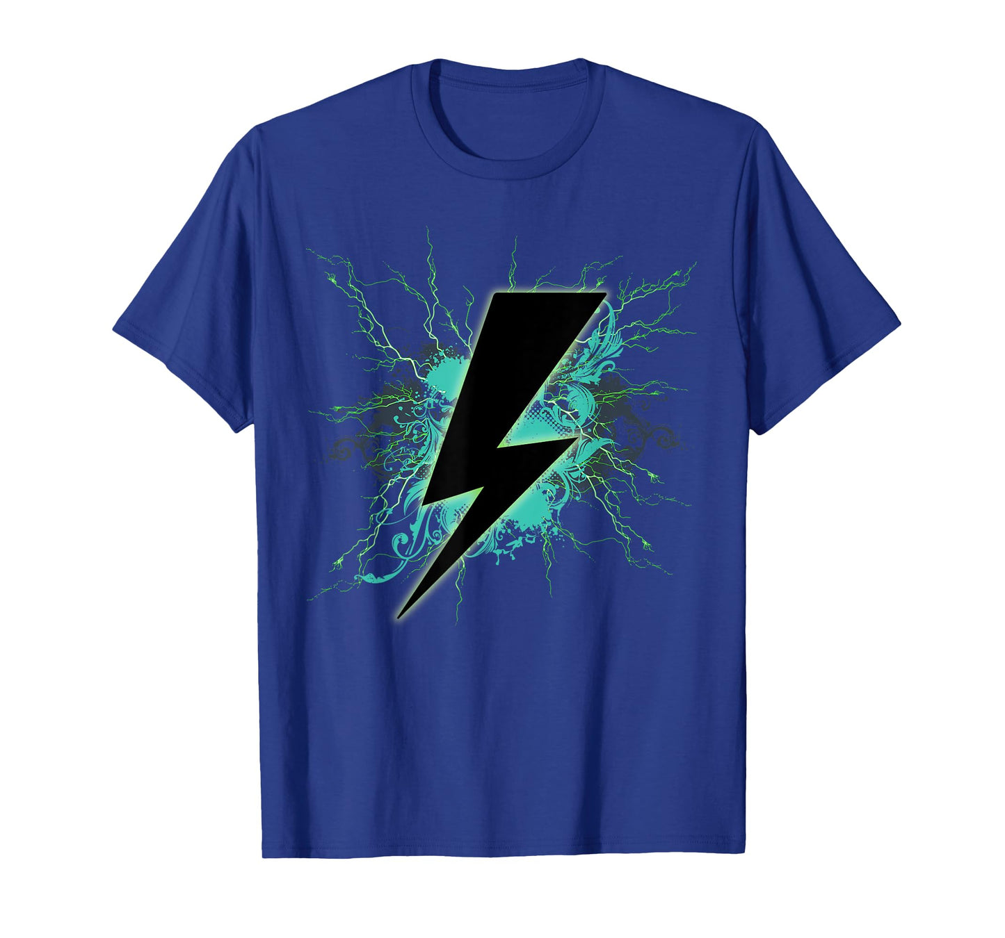 Black Lighting Bolt Green Thunderbolt T-Shirt
