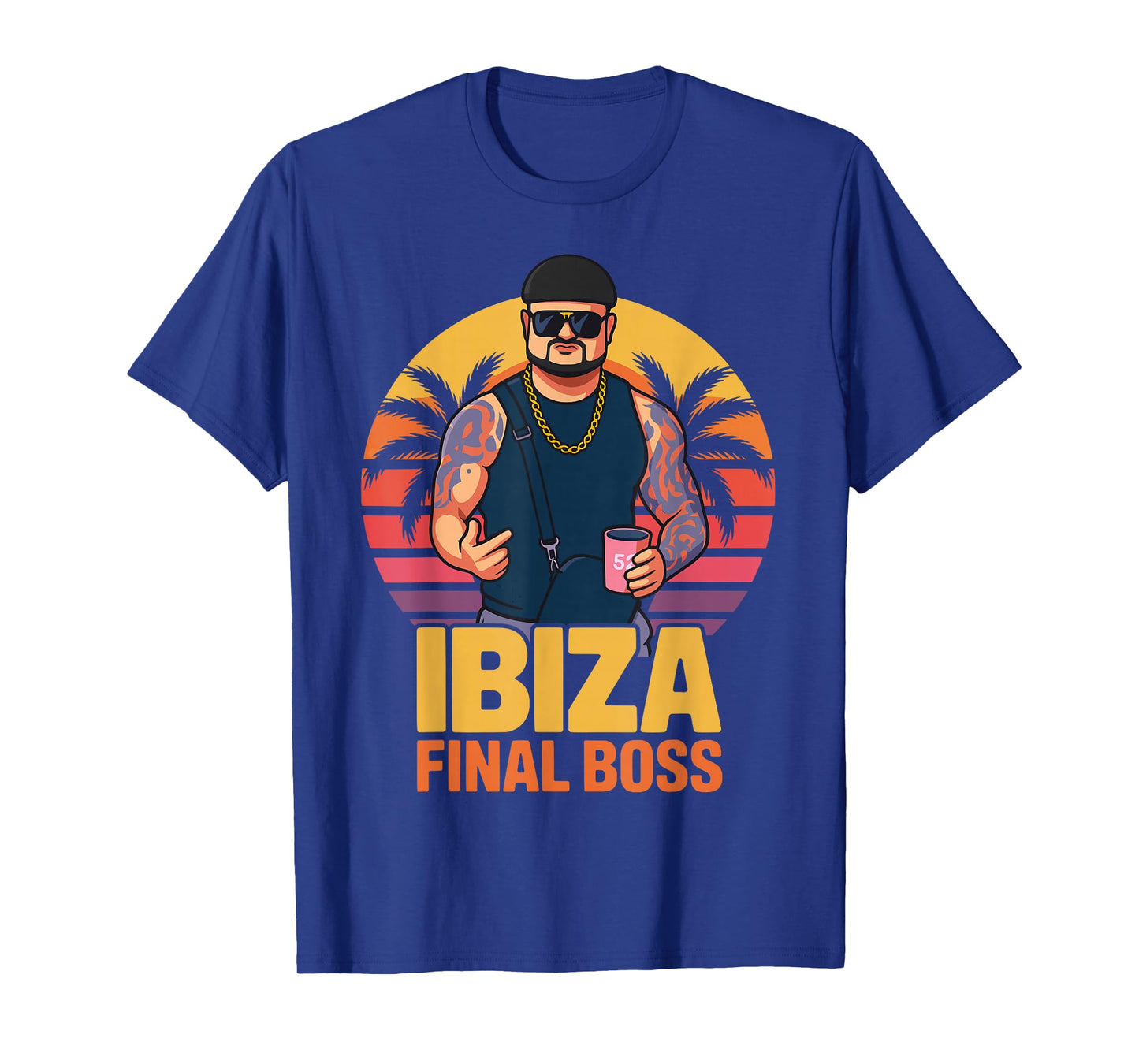 Ibiza Final Boss Meme Club Partying Vintage T-Shirt
