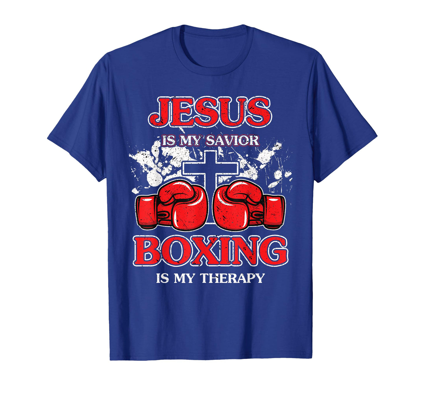 Jesus Is My Savior Boxing Is My Therapy T-Shirt