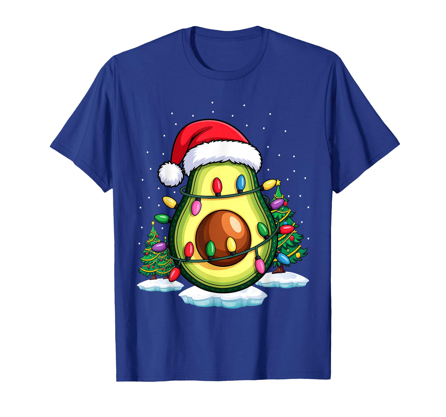 Avocado Christmas Santa Lovers Tree T-Shirt